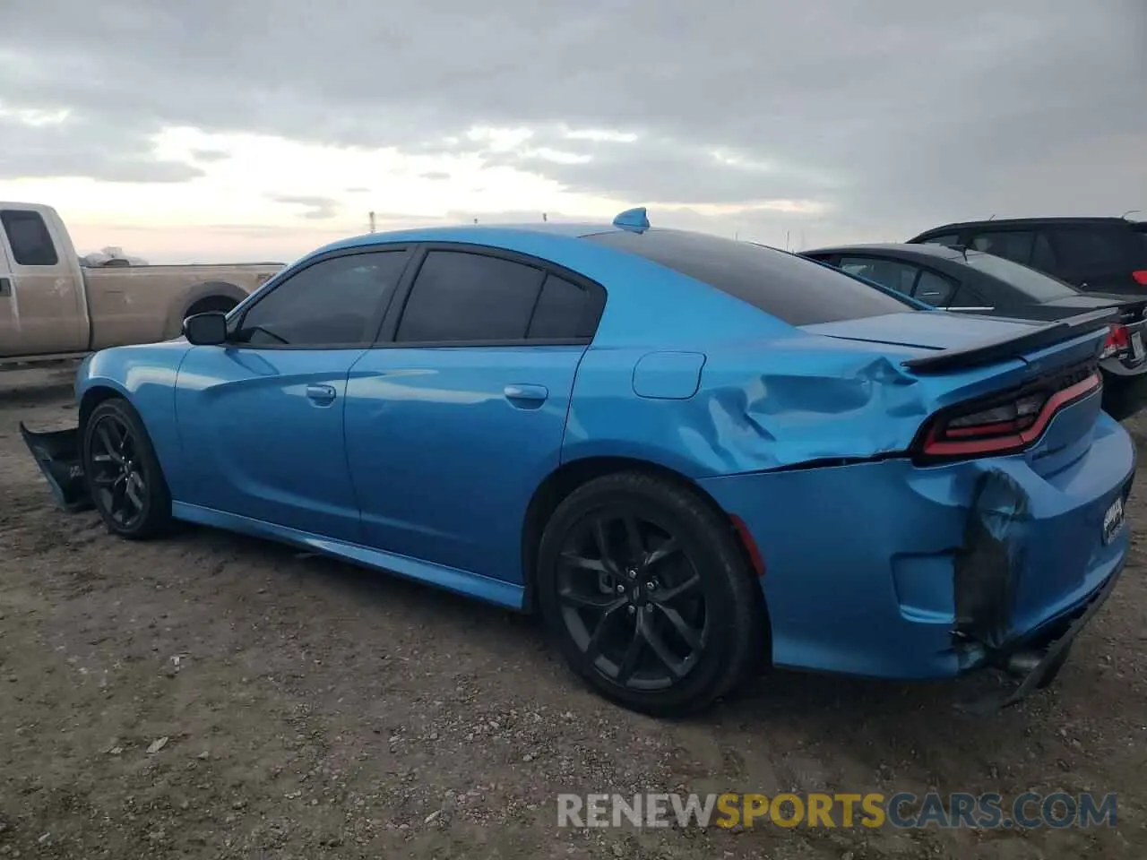 2 fotografías del automóvil dañado 2C3CDXHG7PH612315 DODGE CHARGER 2023
