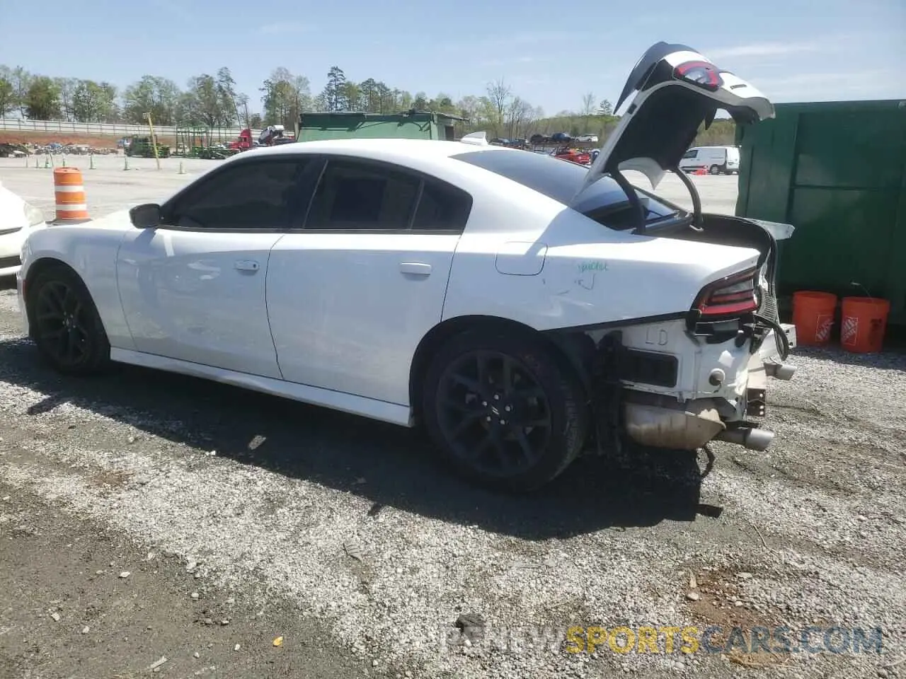 2 fotografías del automóvil dañado 2C3CDXHG9PH547628 DODGE CHARGER 2023