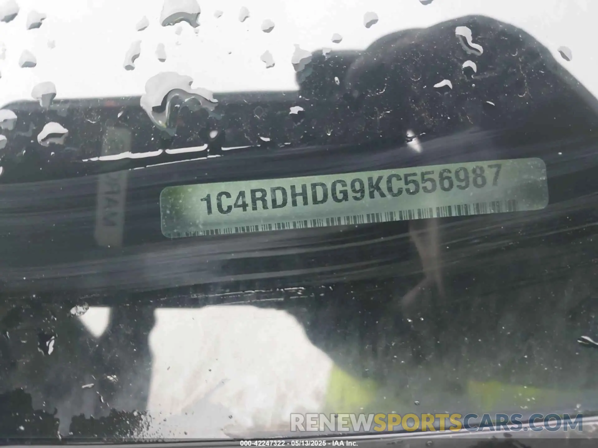 9 fotografías del automóvil dañado 1C4RDHDG9KC556987 DODGE DURANGO 2019