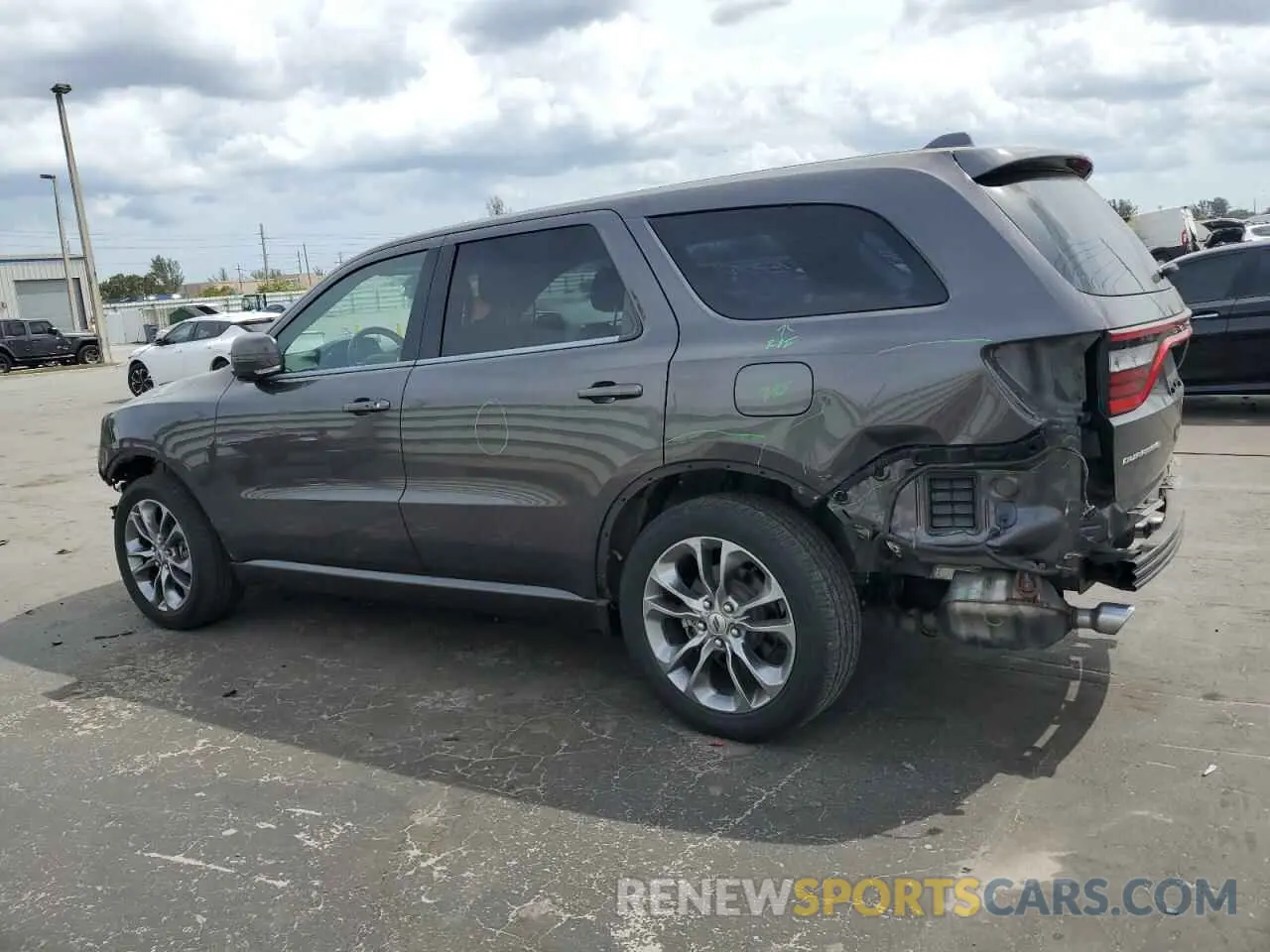 2 fotografías del automóvil dañado 1C4RDHDG9KC824419 DODGE DURANGO 2019