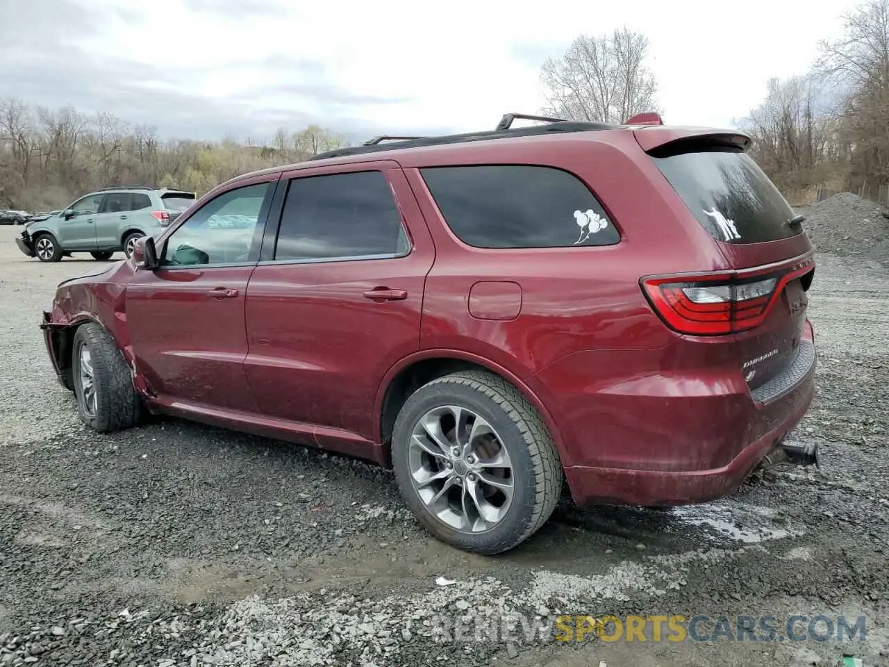 2 fotografías del automóvil dañado 1C4RDJDG1KC582619 DODGE DURANGO 2019