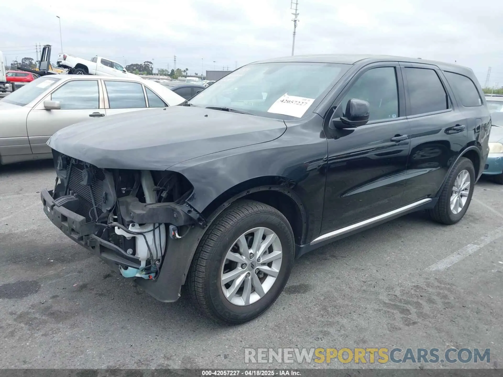 2 fotografías del automóvil dañado 1C4RDHAG3LC285804 DODGE DURANGO 2020