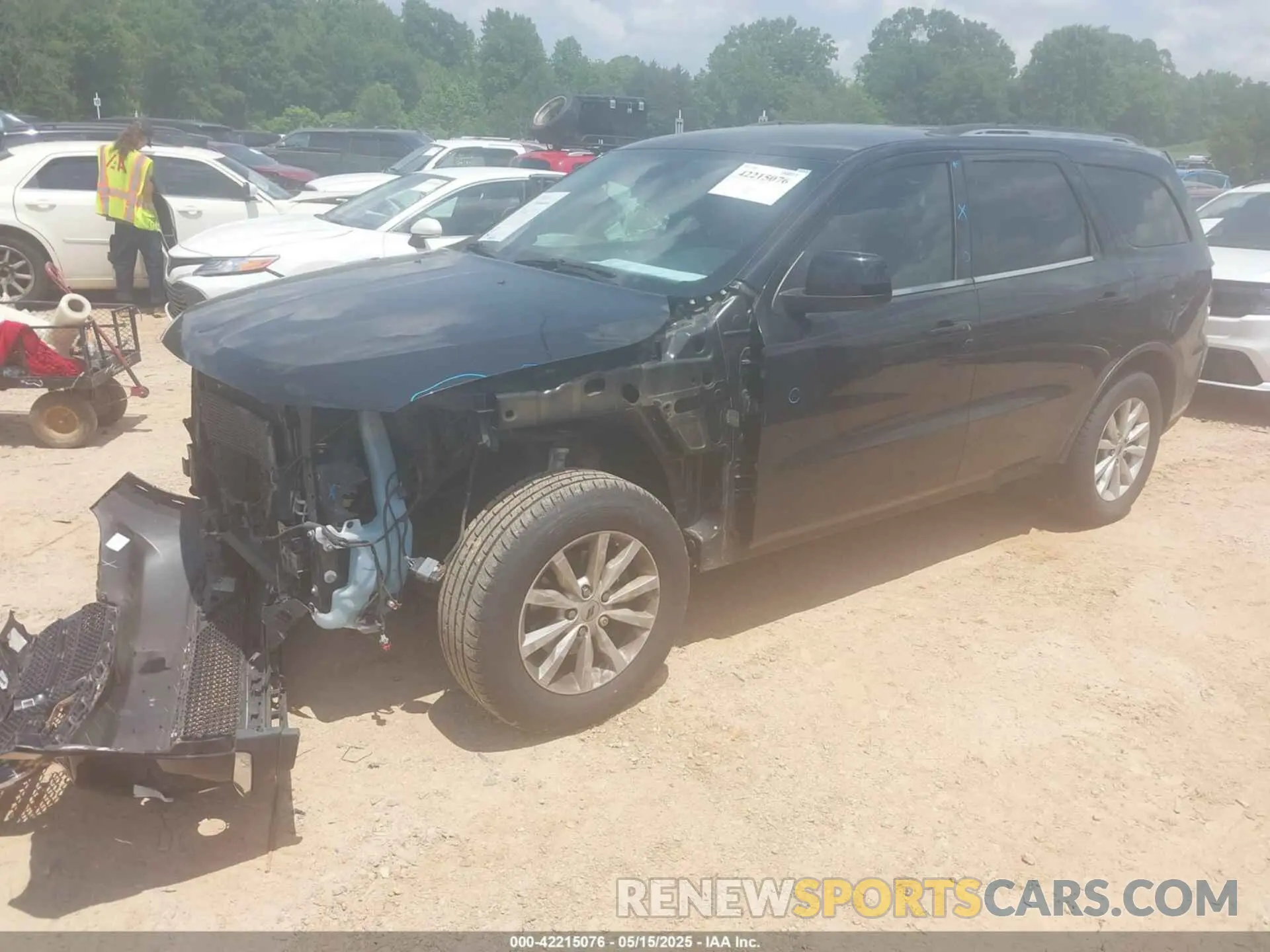 2 fotografías del automóvil dañado 1C4RDHAG4LC107349 DODGE DURANGO 2020