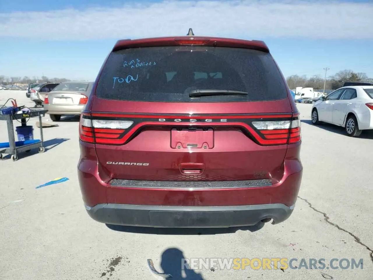 6 fotografías del automóvil dañado 1C4RDHAG5LC393745 DODGE DURANGO 2020