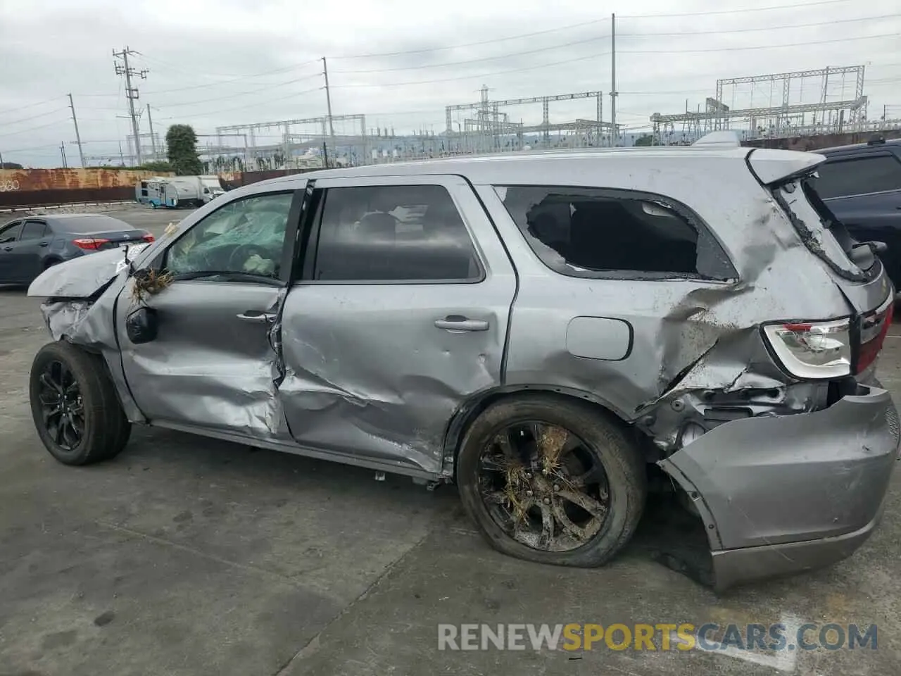 2 fotografías del automóvil dañado 1C4RDHDG0LC123947 DODGE DURANGO 2020