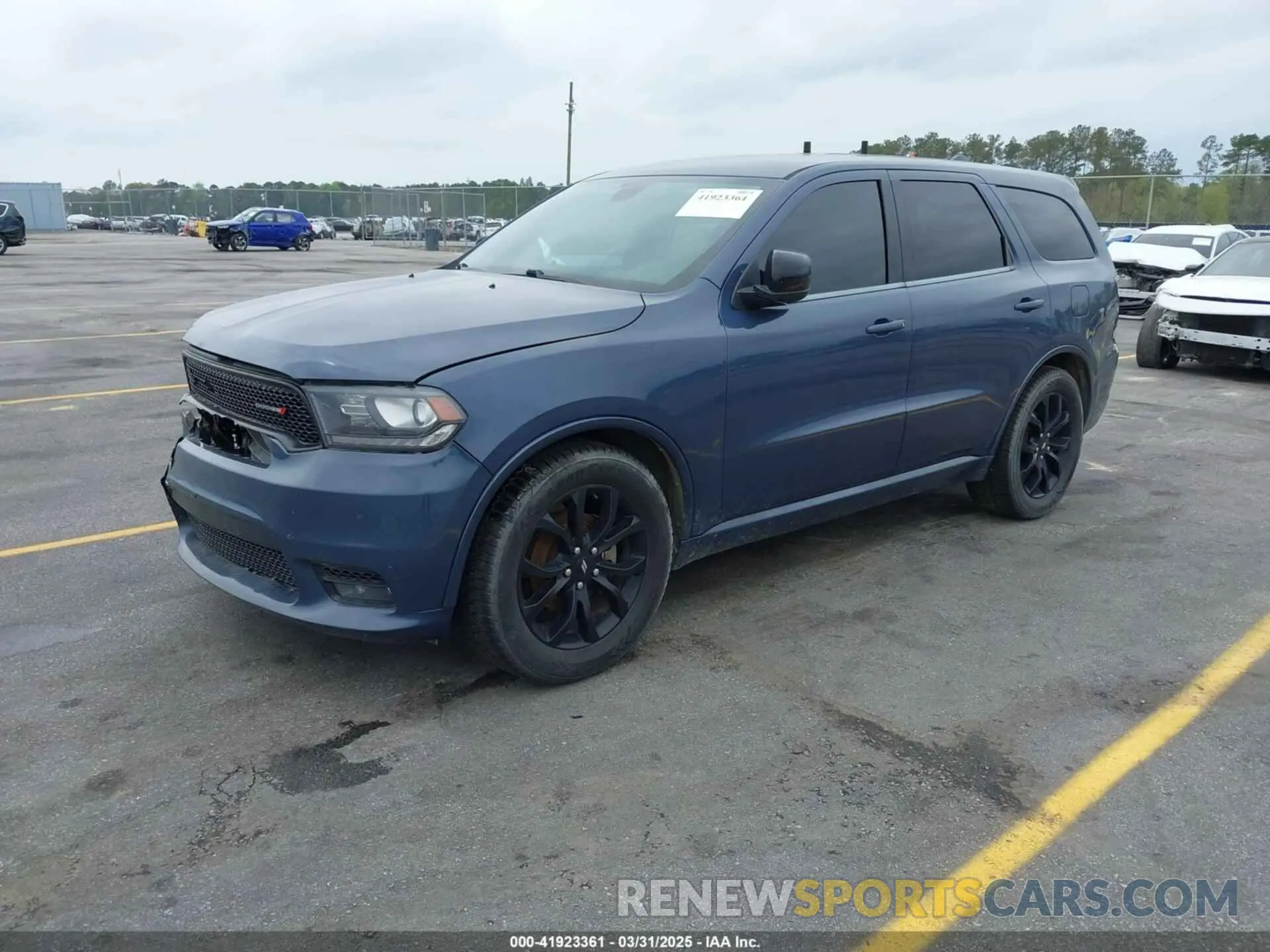 2 fotografías del automóvil dañado 1C4RDHDG5LC213367 DODGE DURANGO 2020
