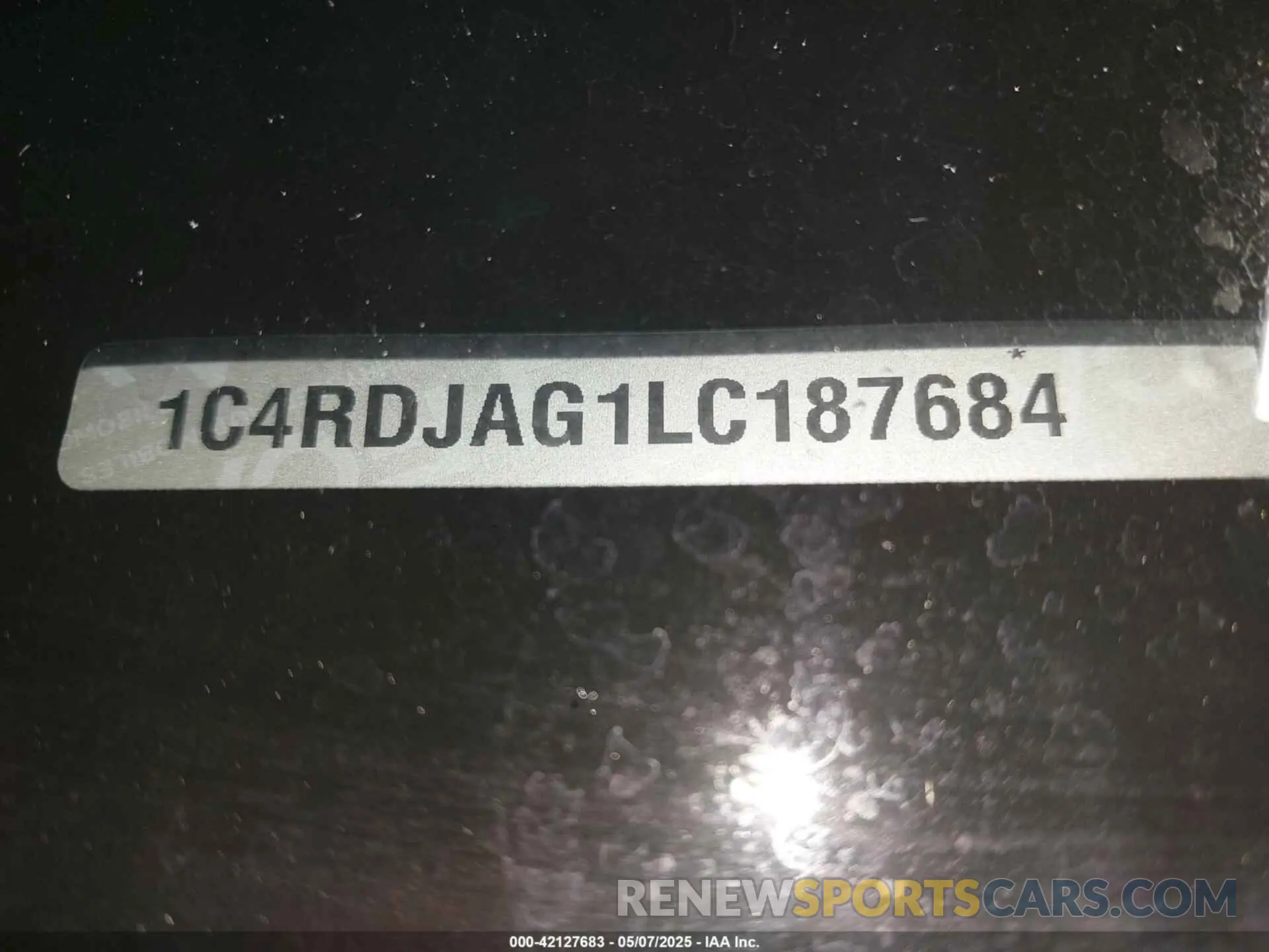18 fotografías del automóvil dañado 1C4RDJAG1LC187684 DODGE DURANGO 2020