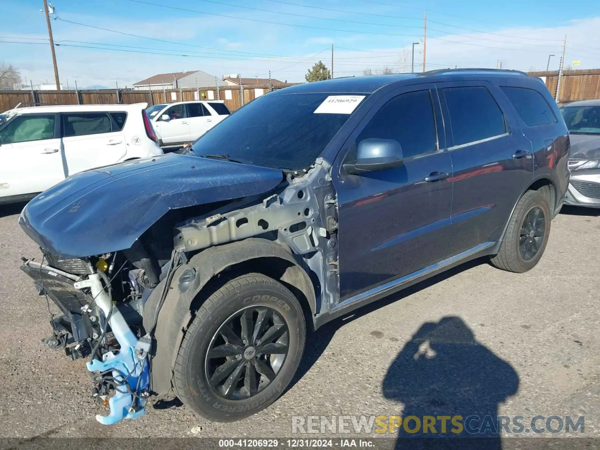 2 fotografías del automóvil dañado 1C4RDJAG6LC223658 DODGE DURANGO 2020