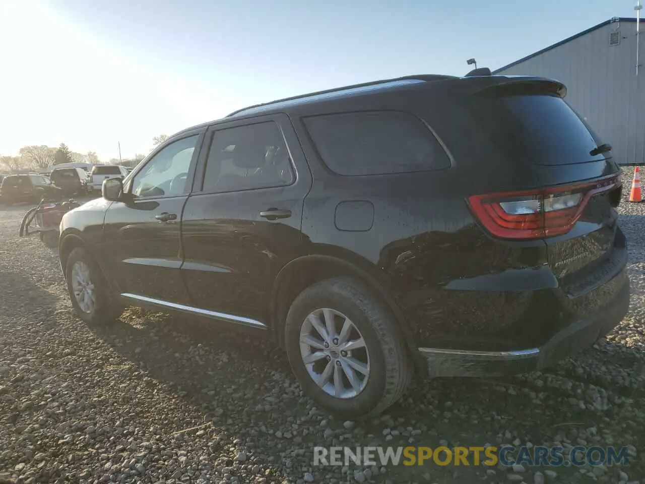 2 fotografías del automóvil dañado 1C4RDJAG9LC261269 DODGE DURANGO 2020