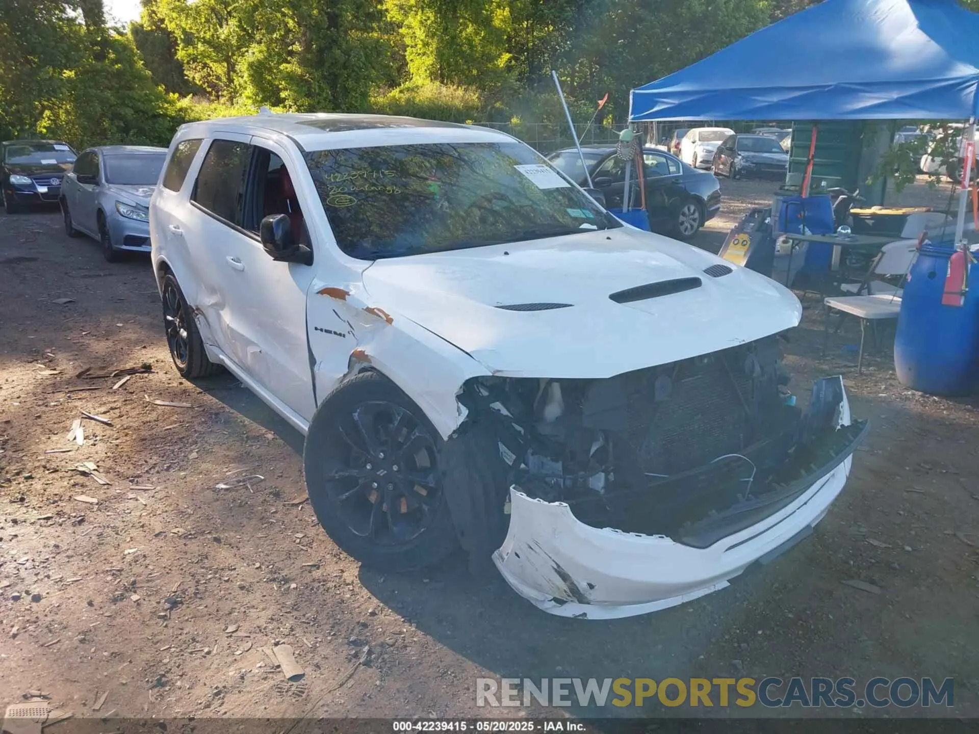 6 fotografías del automóvil dañado 1C4SDJCT2LC287059 DODGE DURANGO 2020