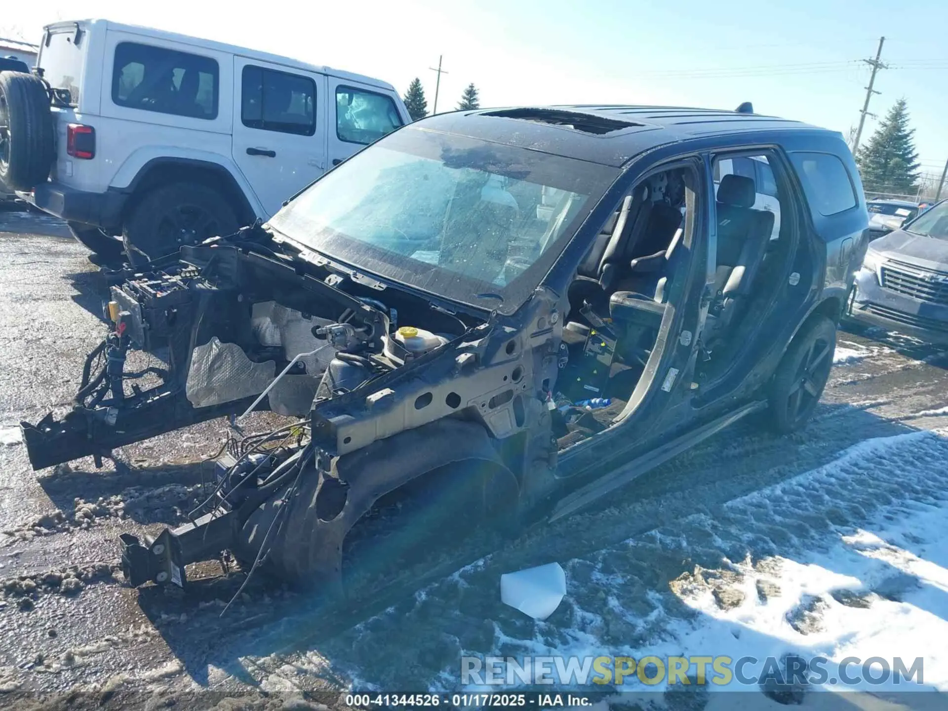 2 fotografías del automóvil dañado 1C4SDJCT3LC155928 DODGE DURANGO 2020