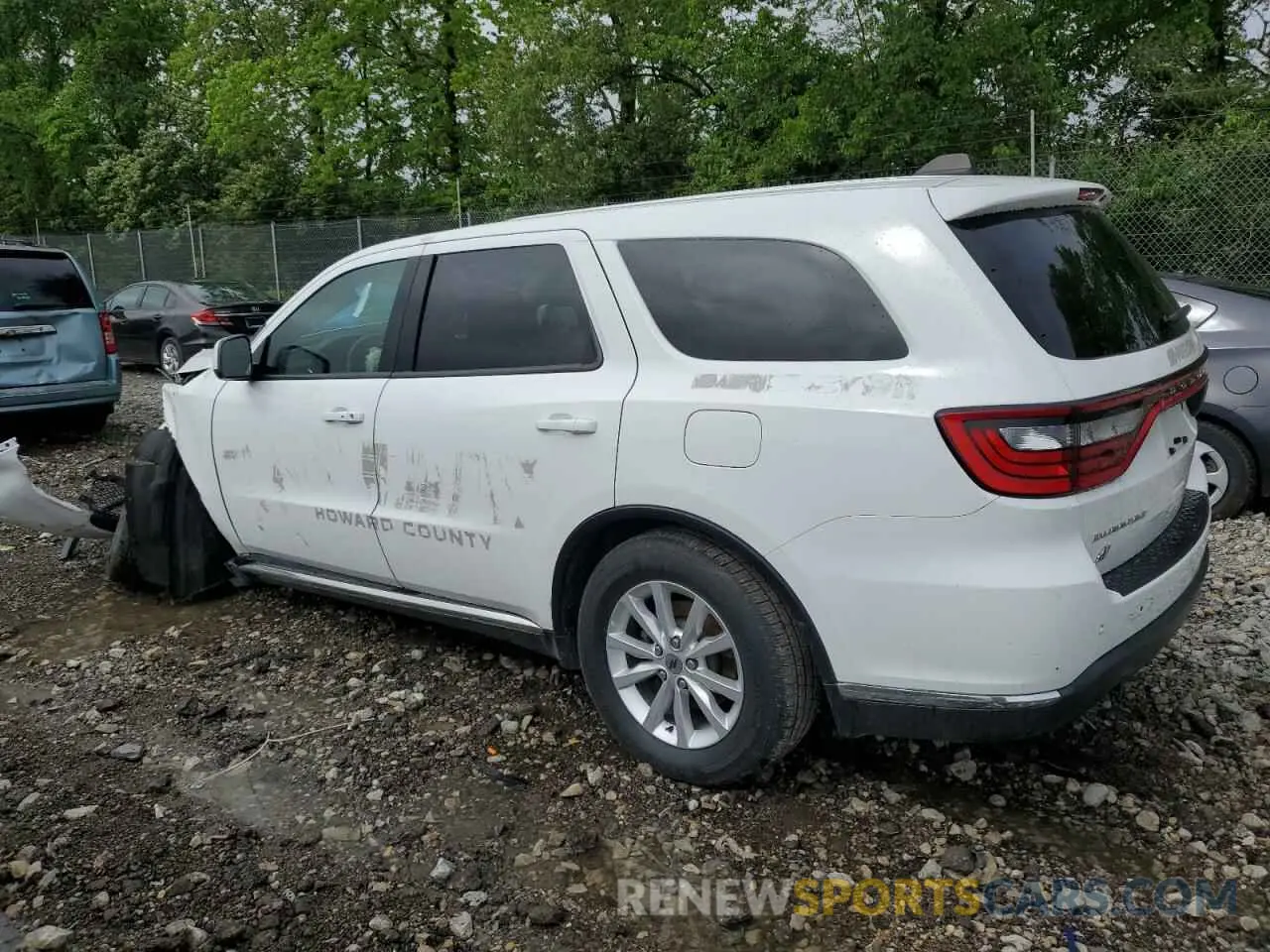 2 fotografías del automóvil dañado 1C4SDJFT4LC381827 DODGE DURANGO 2020