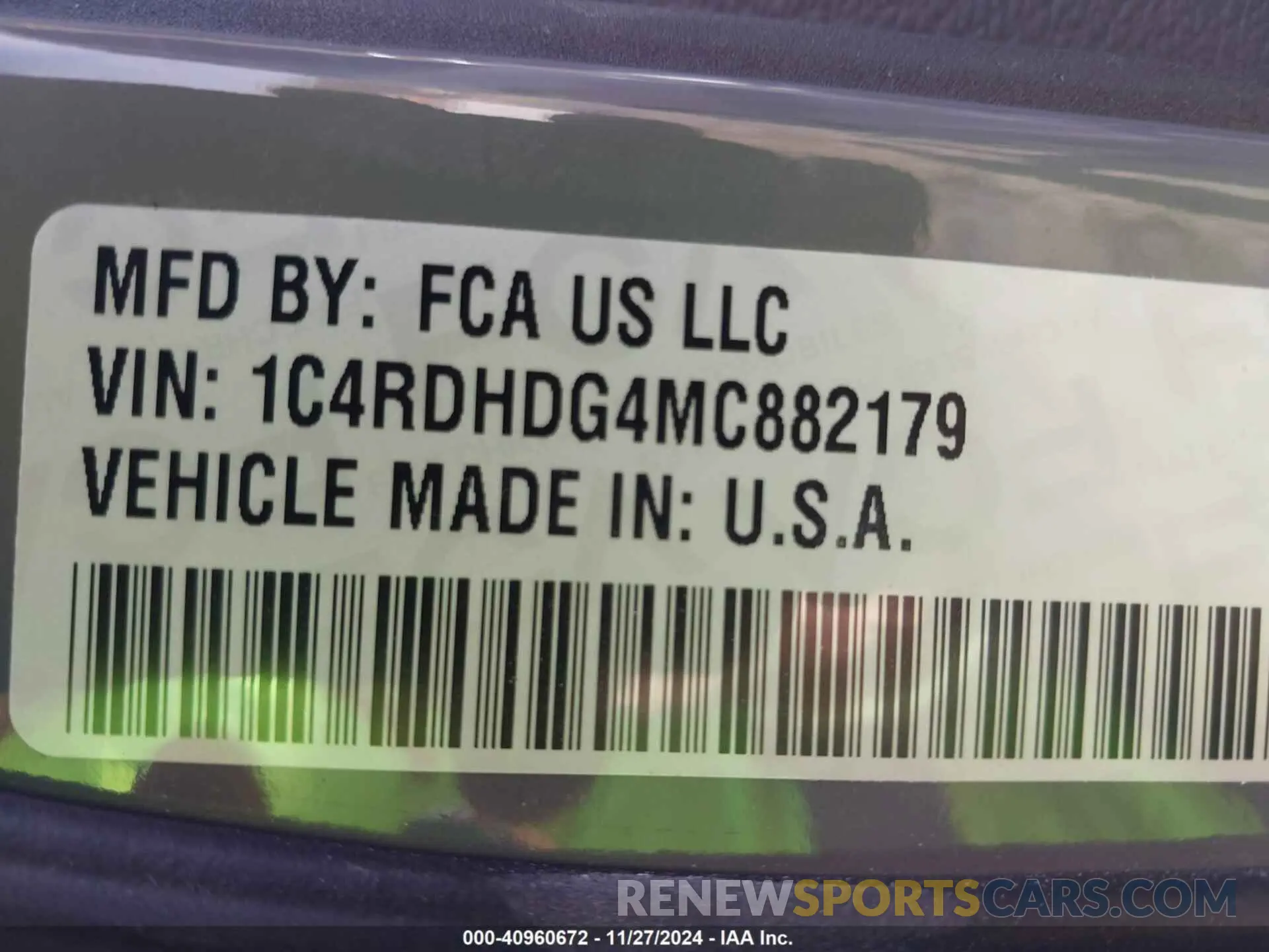 9 fotografías del automóvil dañado 1C4RDHDG4MC882179 DODGE DURANGO 2021