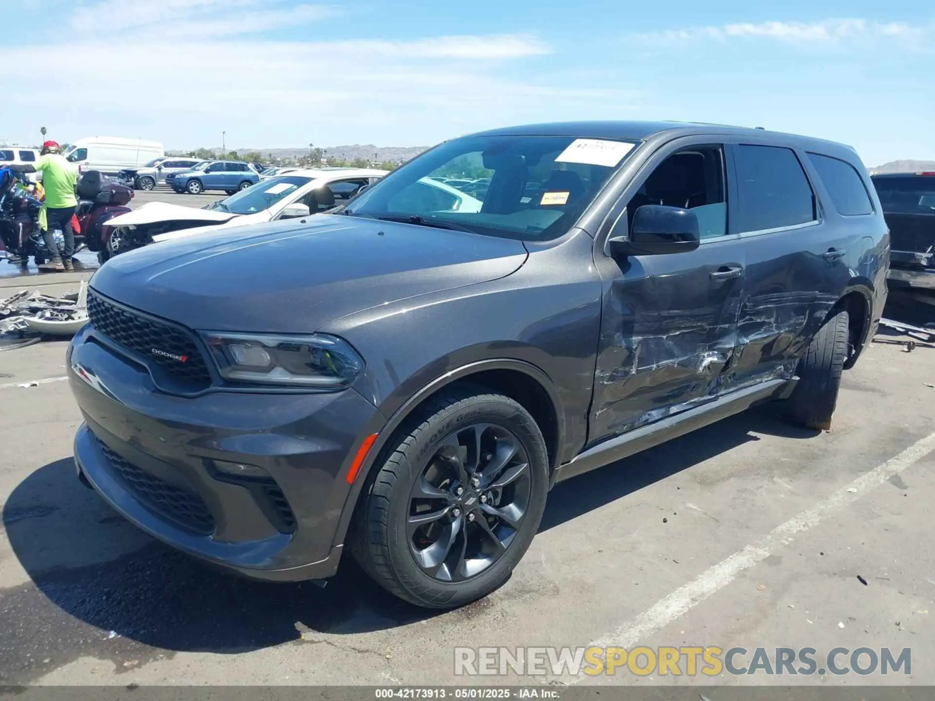 2 fotografías del automóvil dañado 1C4RDHDG8MC573444 DODGE DURANGO 2021