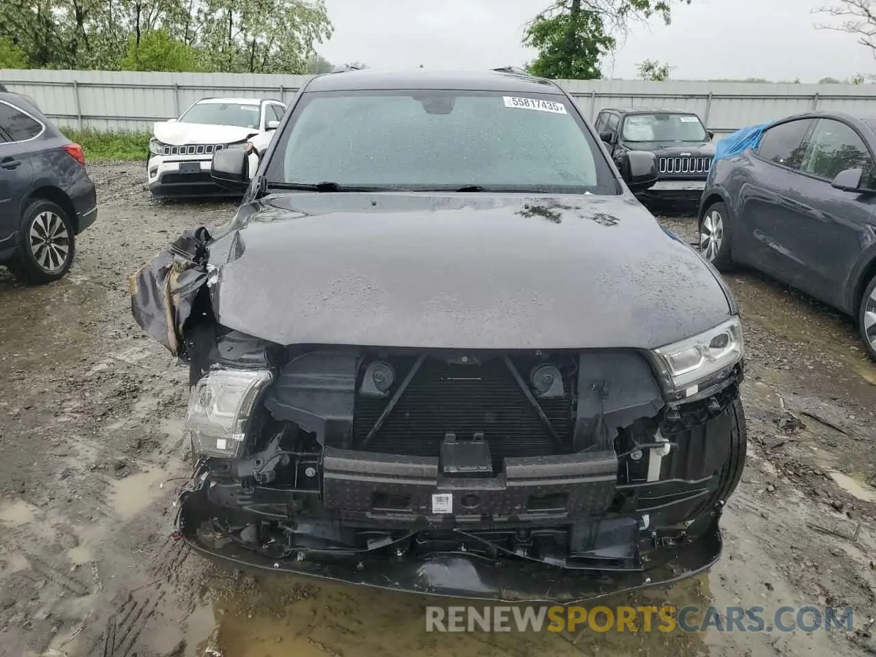 5 fotografías del automóvil dañado 1C4RDJAG6MC557495 DODGE DURANGO 2021