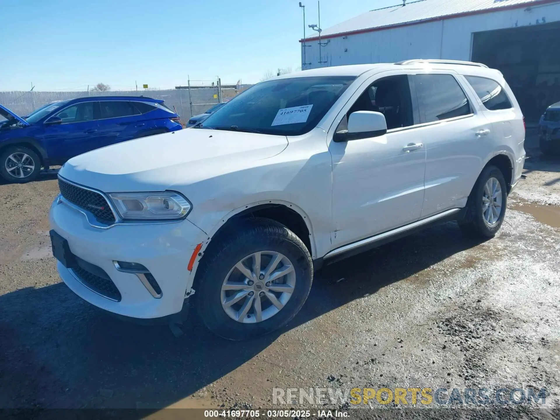2 fotografías del automóvil dañado 1C4RDJAG8MC574010 DODGE DURANGO 2021