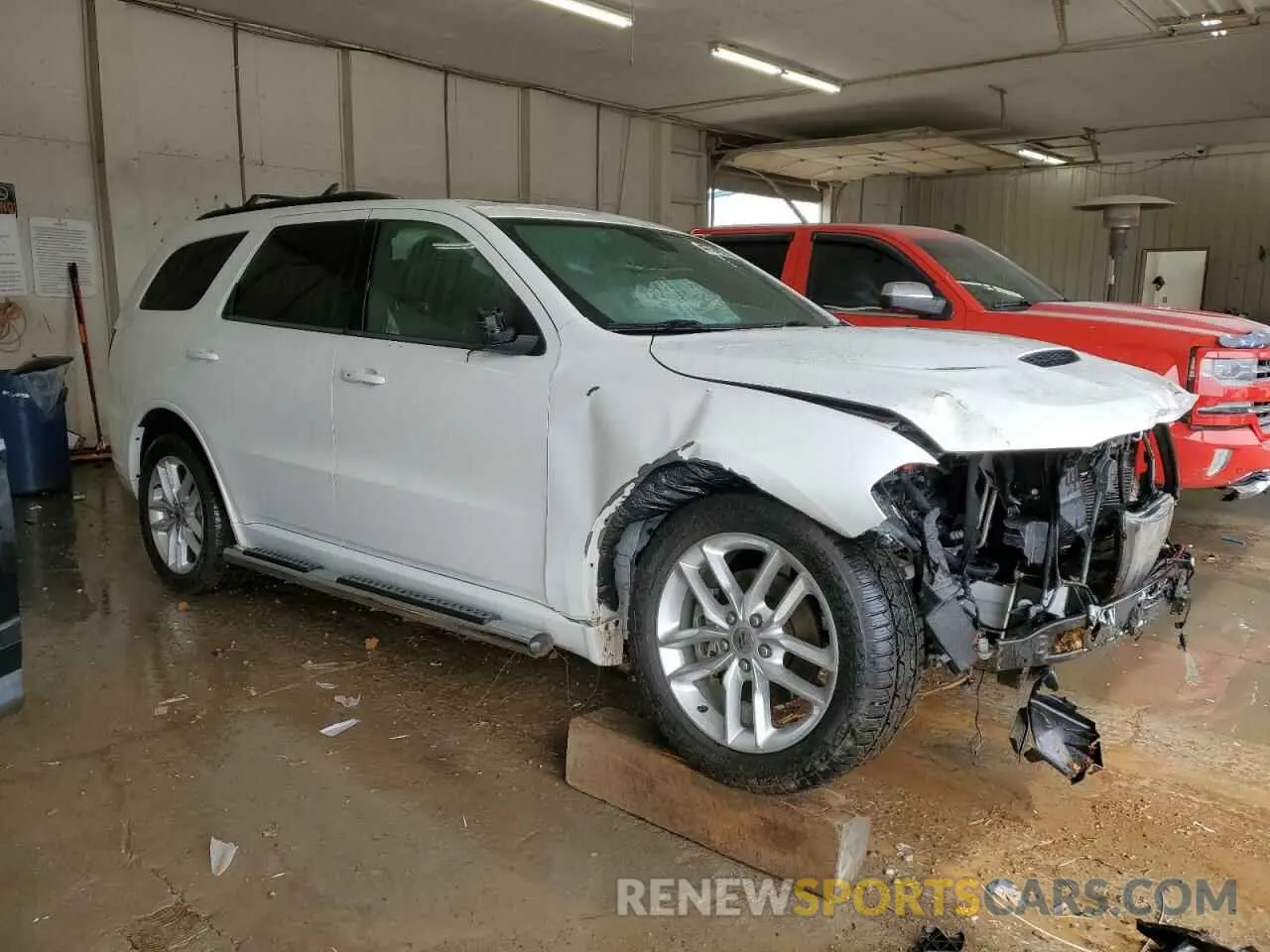 4 fotografías del automóvil dañado 1C4RDJDG5MC522233 DODGE DURANGO 2021