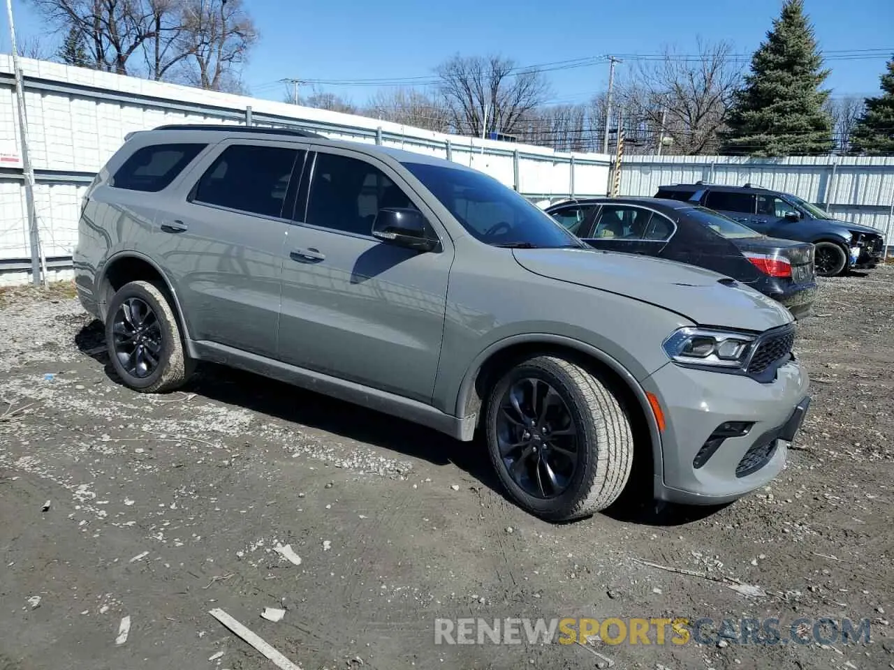 4 fotografías del automóvil dañado 1C4RDJDG5MC578432 DODGE DURANGO 2021