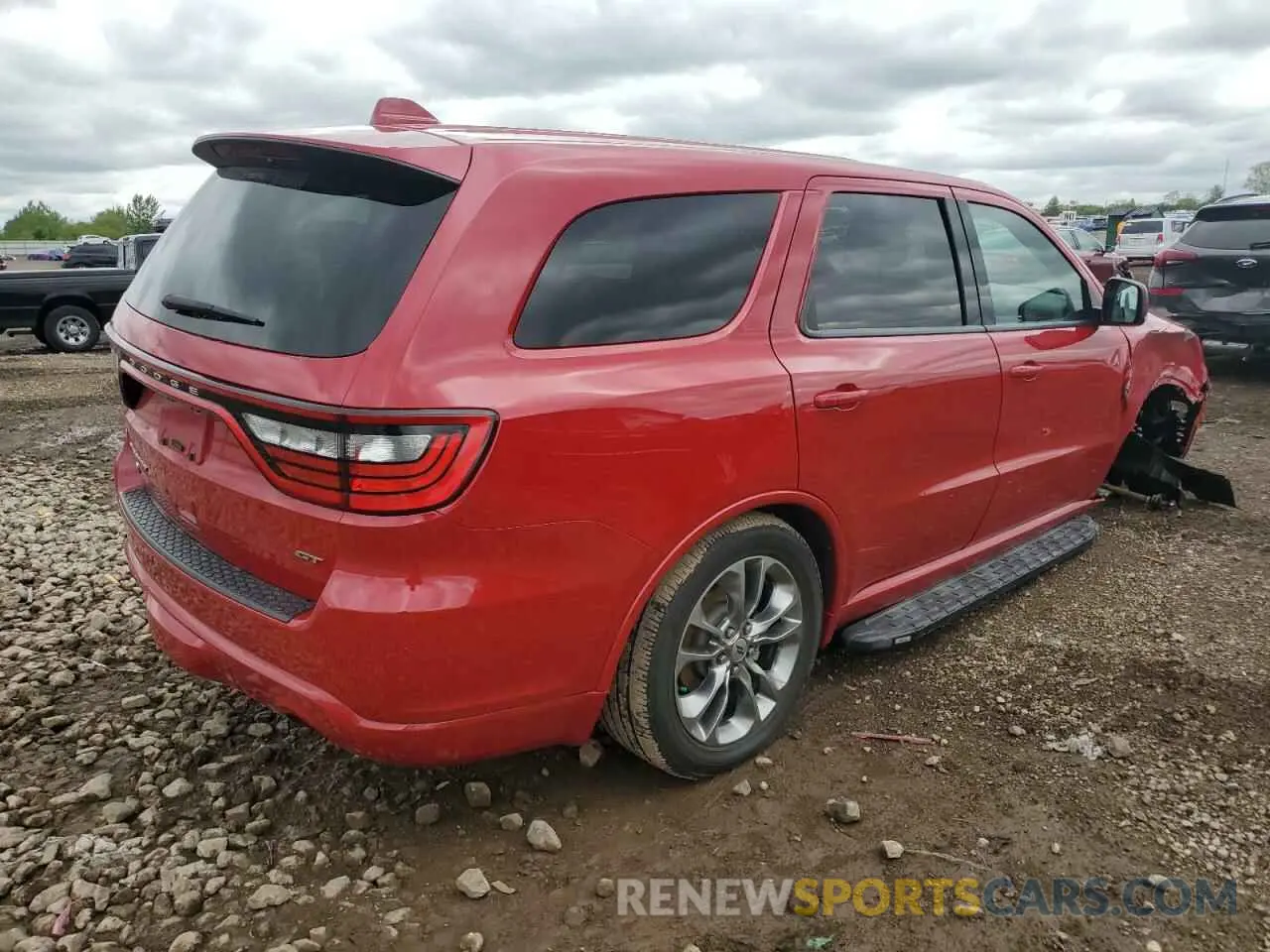 3 fotografías del automóvil dañado 1C4RDJDG6MC549022 DODGE DURANGO 2021
