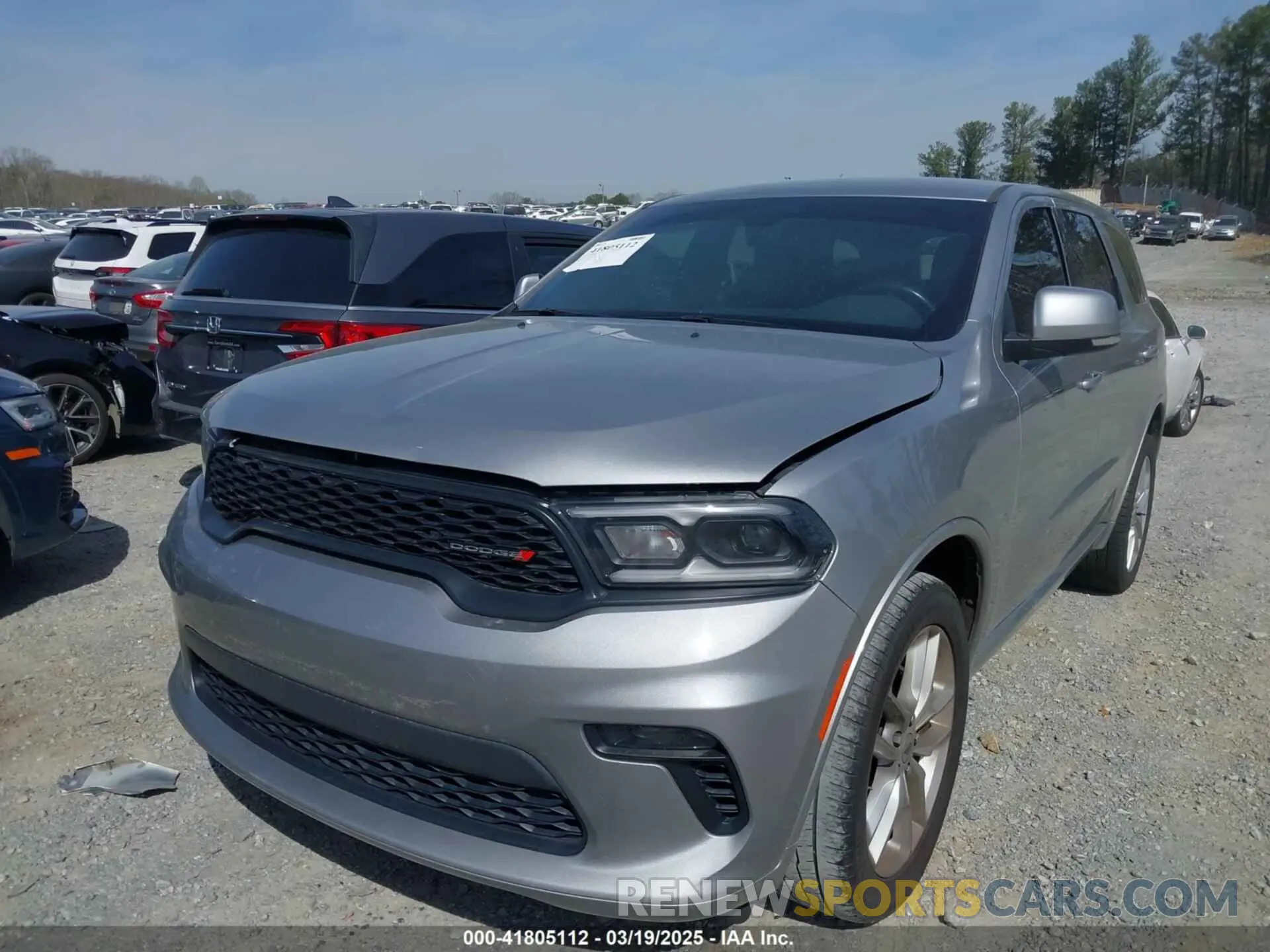 2 fotografías del automóvil dañado 1C4RDJDG6MC682766 DODGE DURANGO 2021