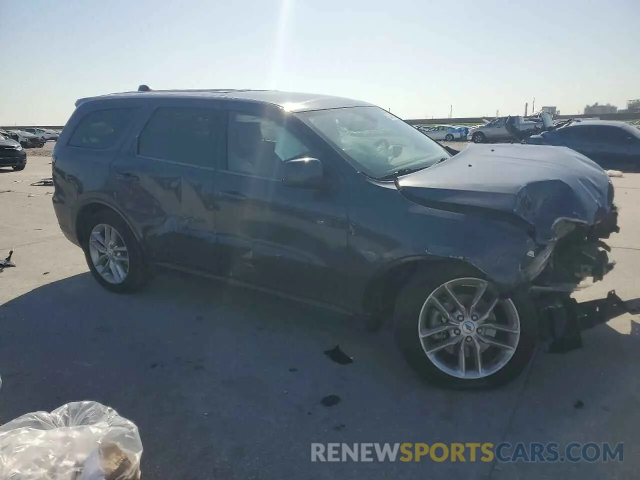 4 fotografías del automóvil dañado 1C4RDJDG6MC724286 DODGE DURANGO 2021