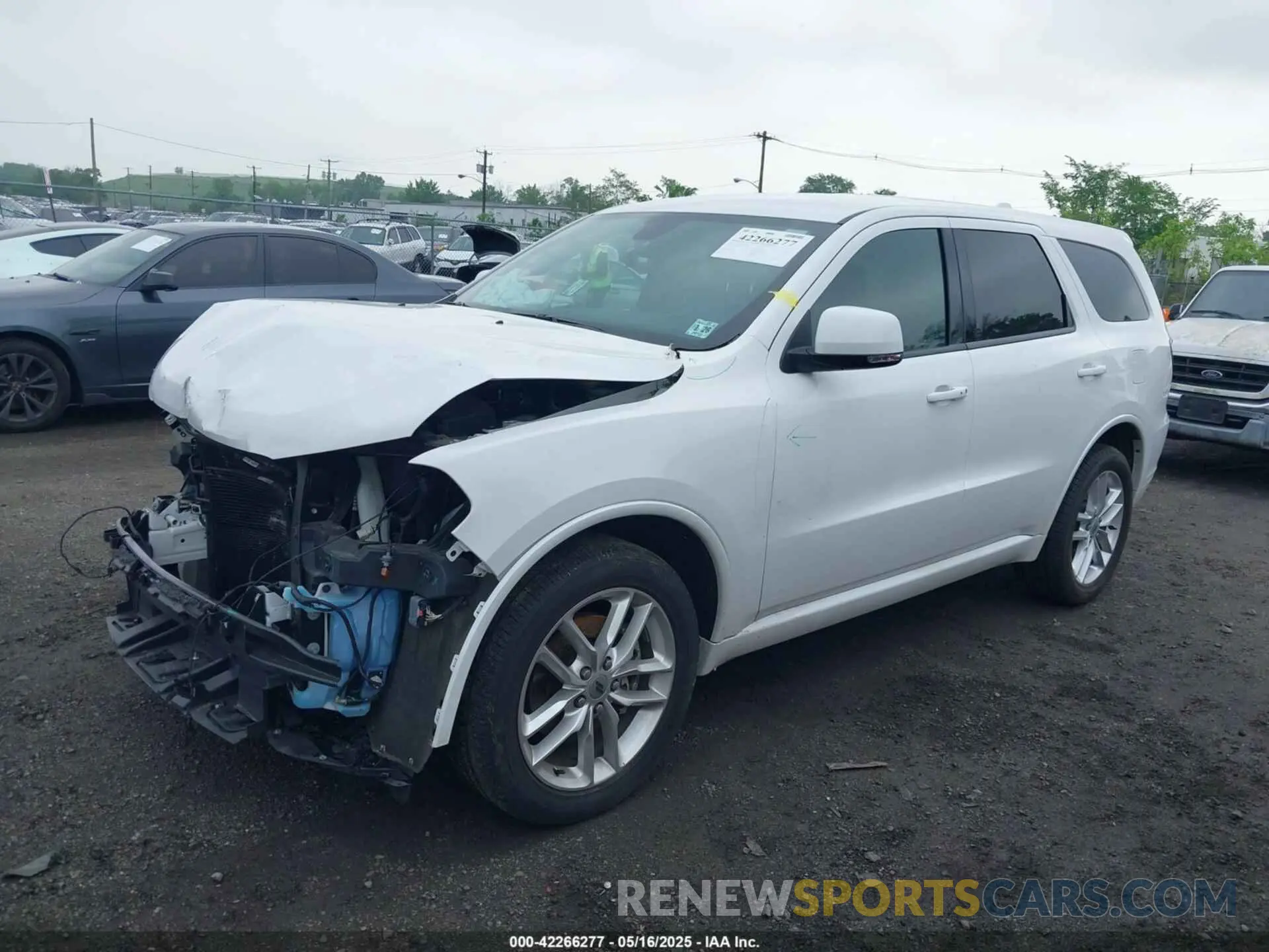 2 fotografías del automóvil dañado 1C4RDJDG7MC695218 DODGE DURANGO 2021