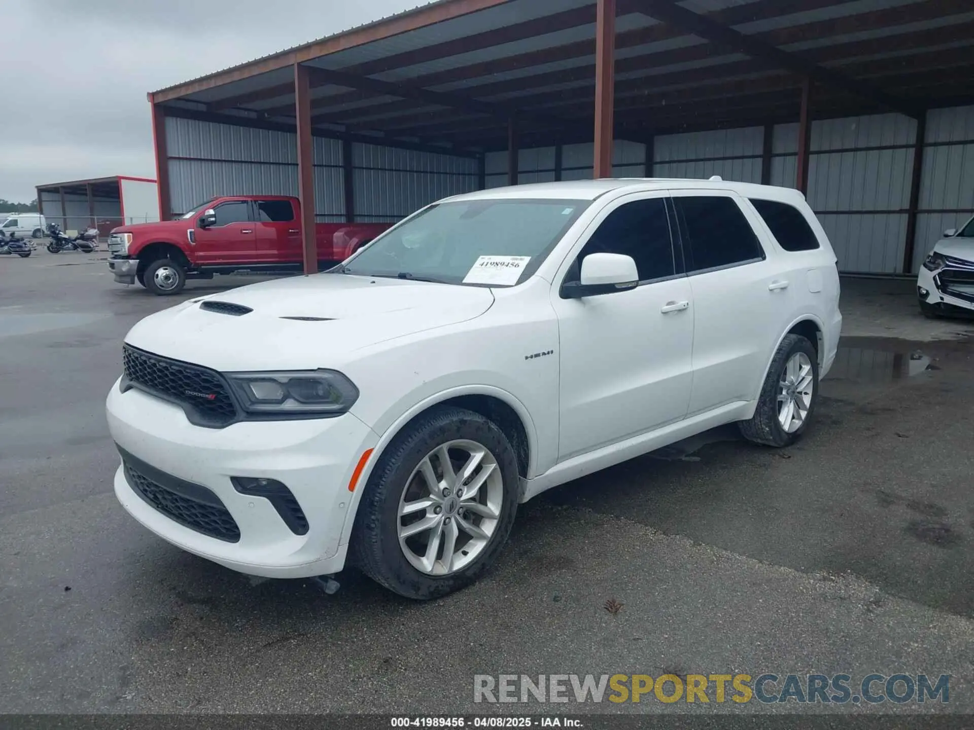 2 fotografías del automóvil dañado 1C4SDHCT3MC572704 DODGE DURANGO 2021