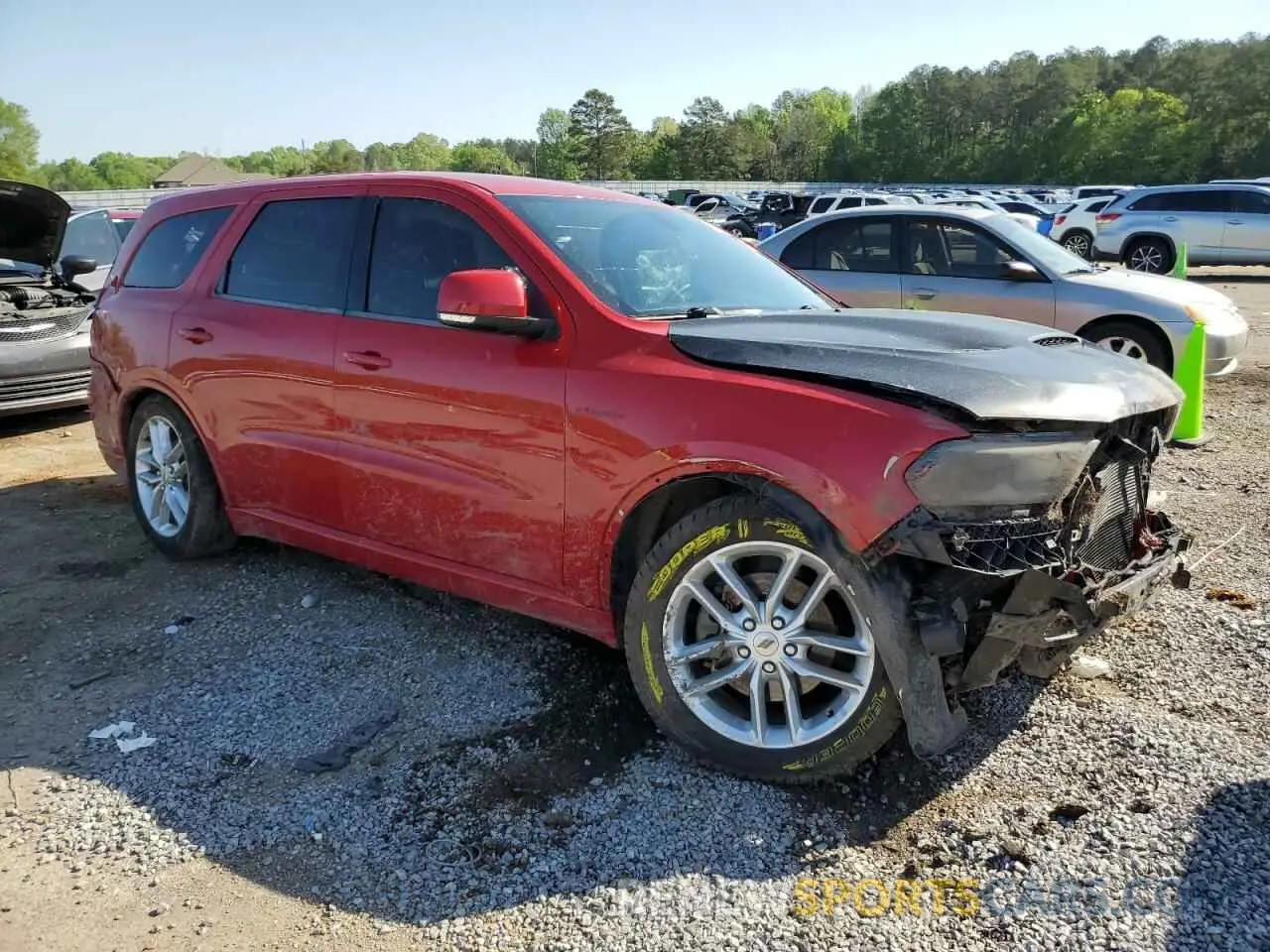 4 fotografías del automóvil dañado 1C4SDHCT5MC660072 DODGE DURANGO 2021