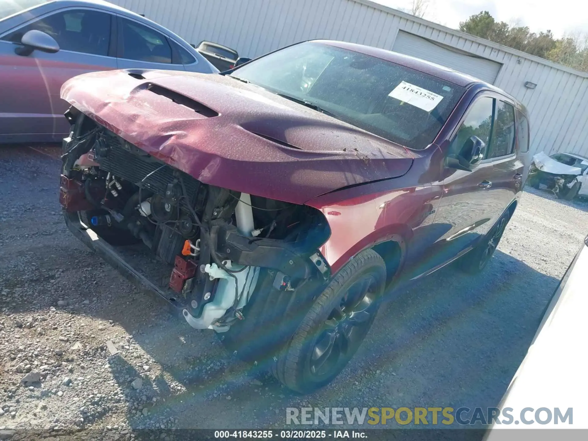 2 fotografías del automóvil dañado 1C4SDJCT6MC848896 DODGE DURANGO 2021