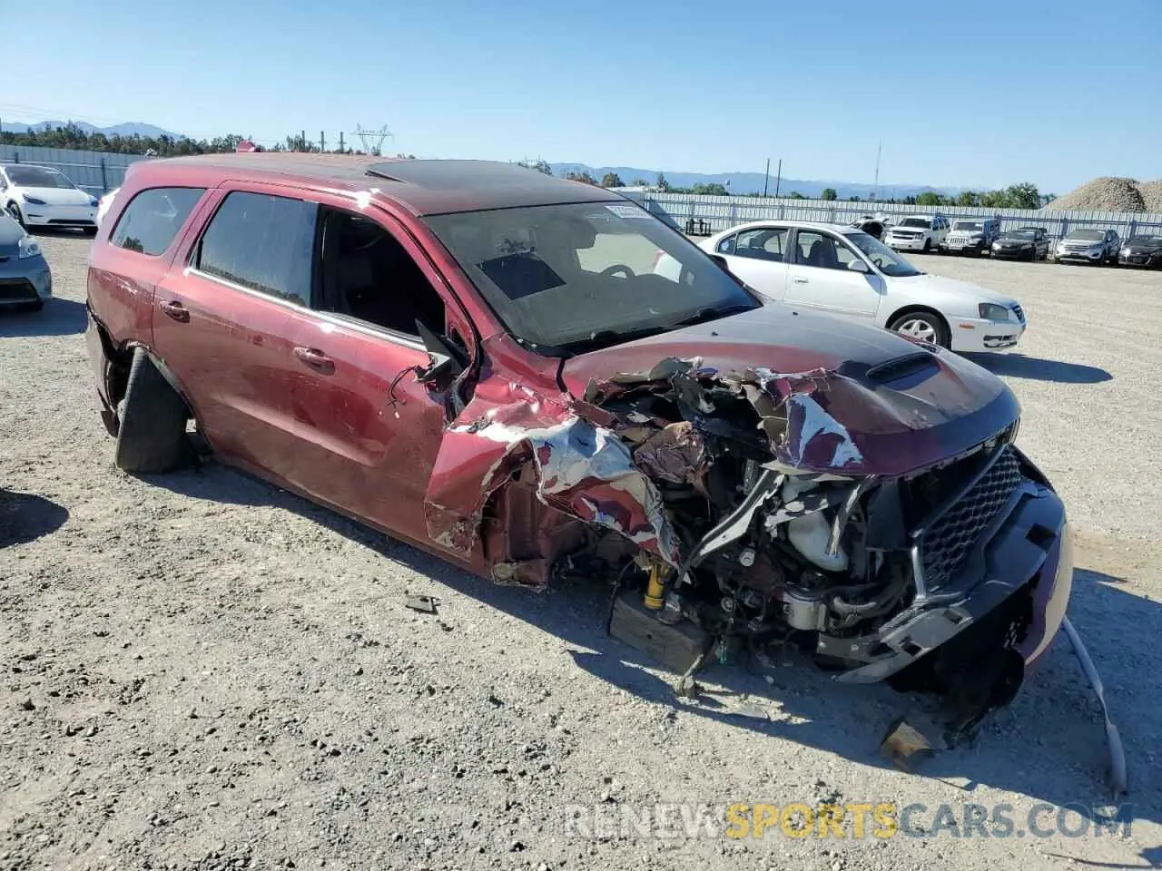 4 fotografías del automóvil dañado 1C4SDJH93MC606015 DODGE DURANGO 2021