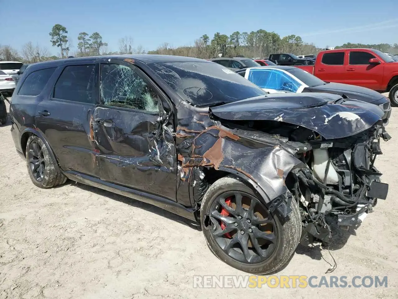 4 fotografías del automóvil dañado 1C4SDJH93MC757209 DODGE DURANGO 2021