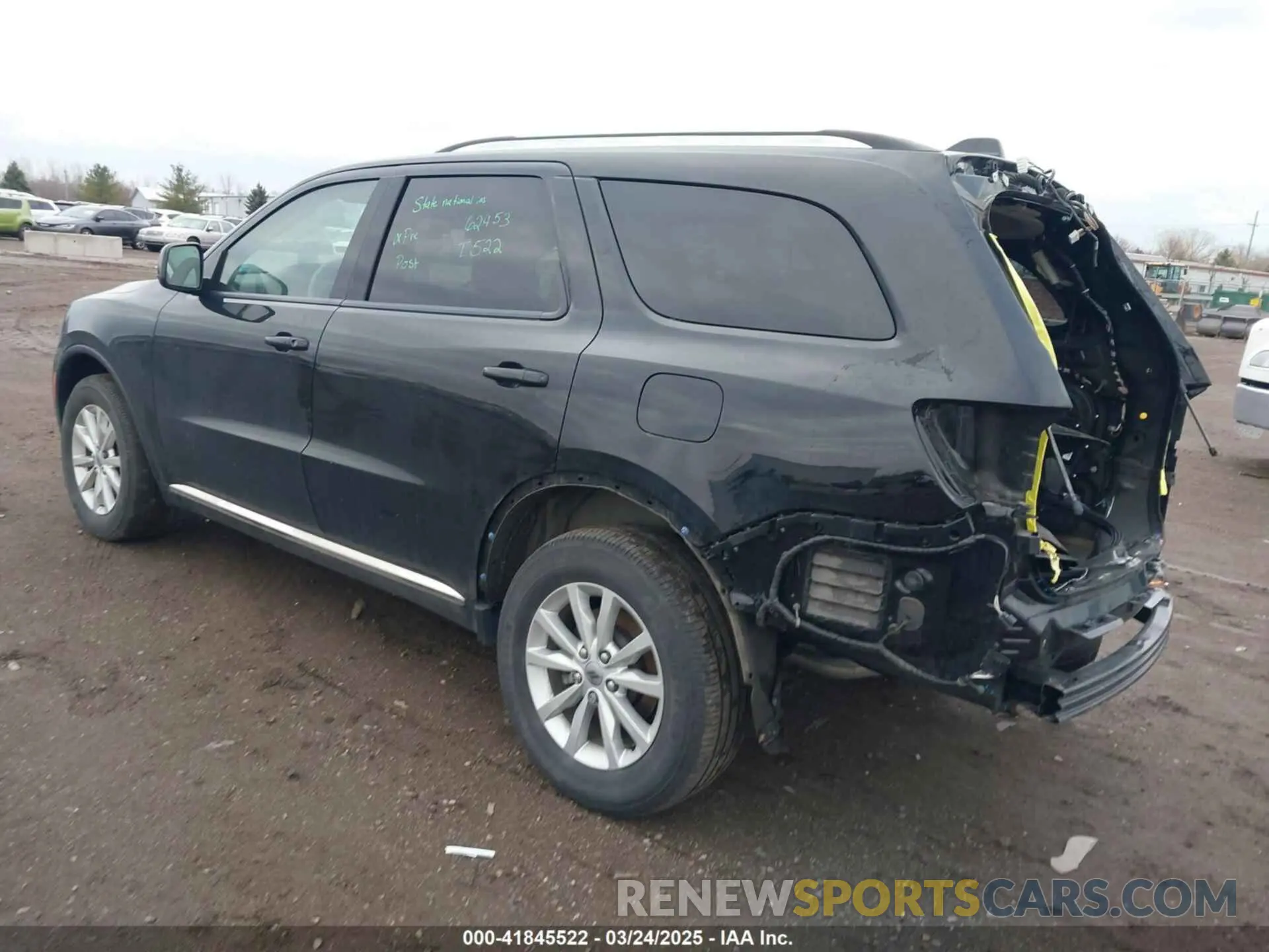3 fotografías del automóvil dañado 1C4RDJAGXNC185628 DODGE DURANGO 2022