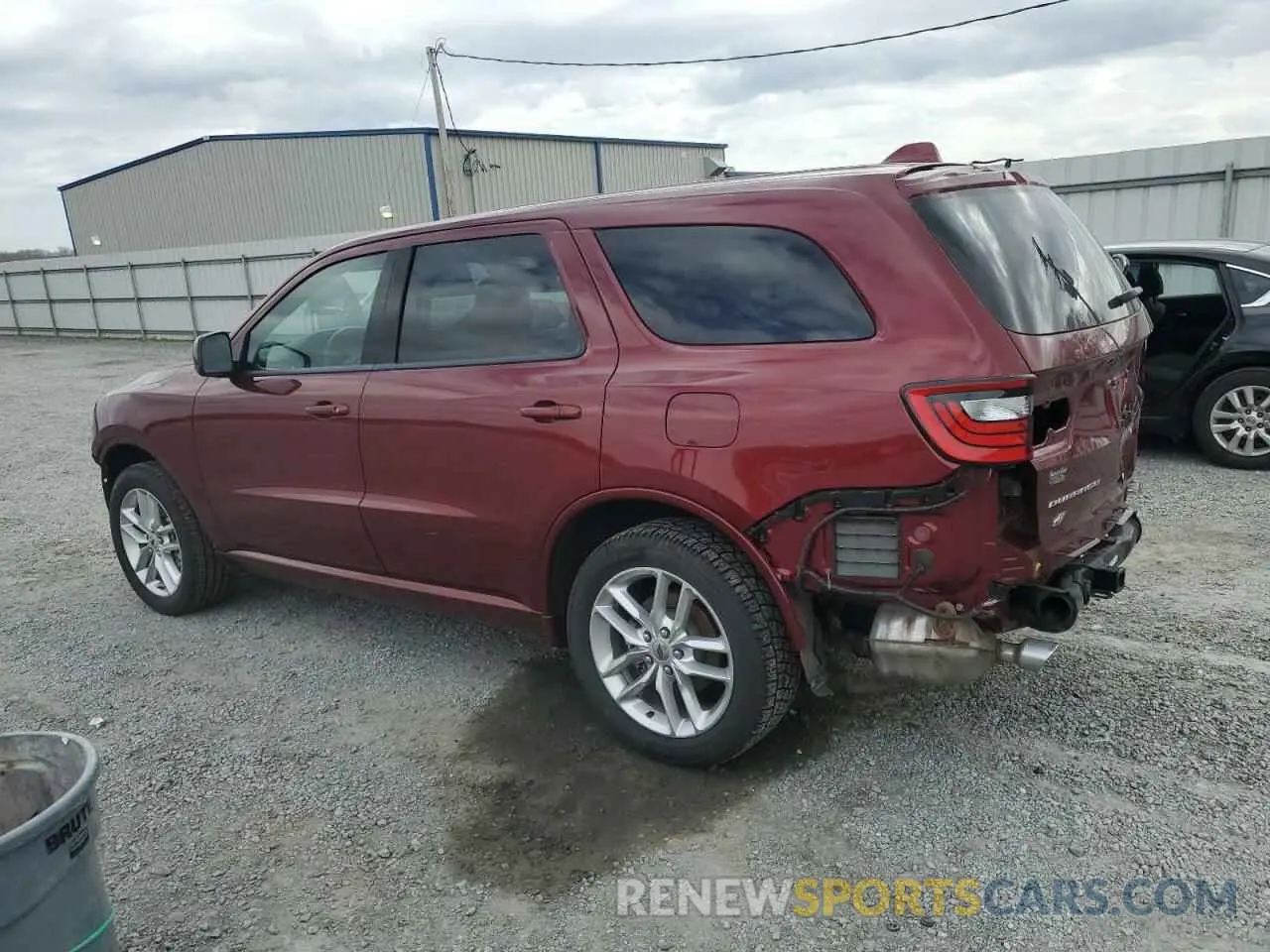 2 fotografías del automóvil dañado 1C4RDJDG0NC219748 DODGE DURANGO 2022