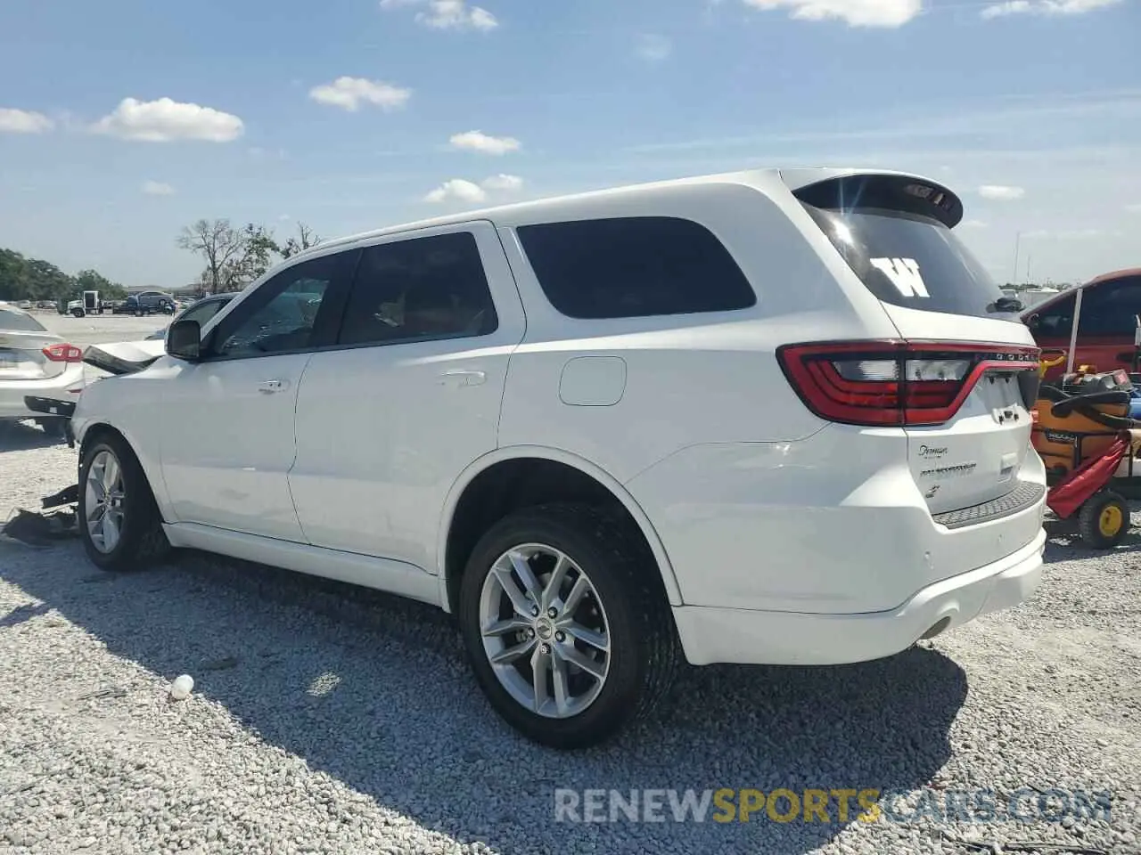 2 fotografías del automóvil dañado 1C4RDJDG6NC108413 DODGE DURANGO 2022