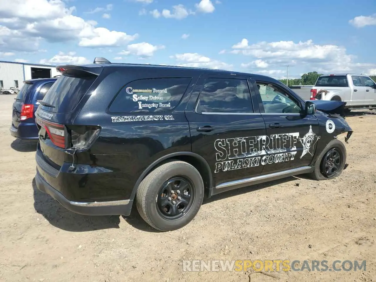 3 fotografías del automóvil dañado 1C4RDJFG2NC184532 DODGE DURANGO 2022
