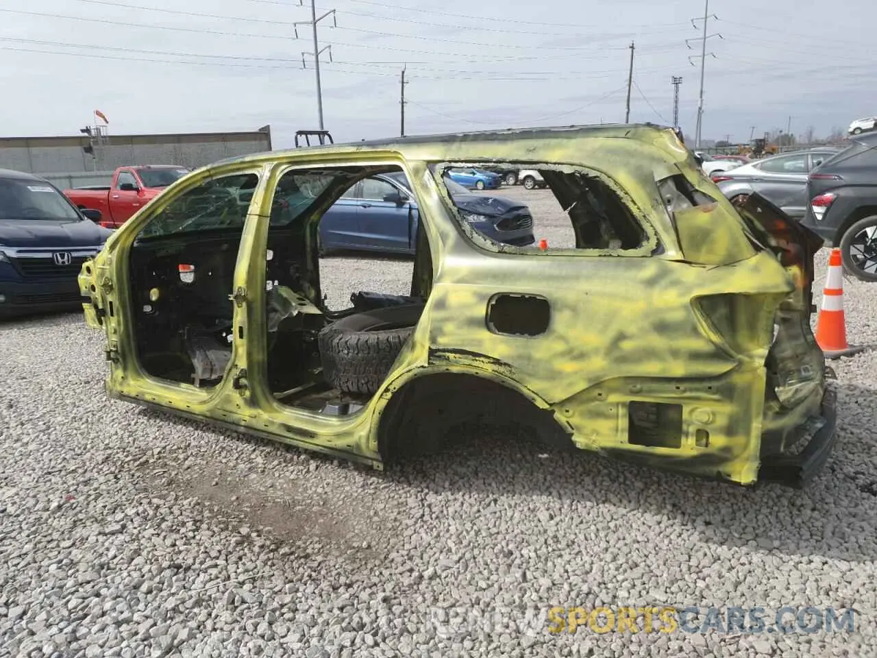2 fotografías del automóvil dañado 1C4SDJGJ1NC182153 DODGE DURANGO 2022