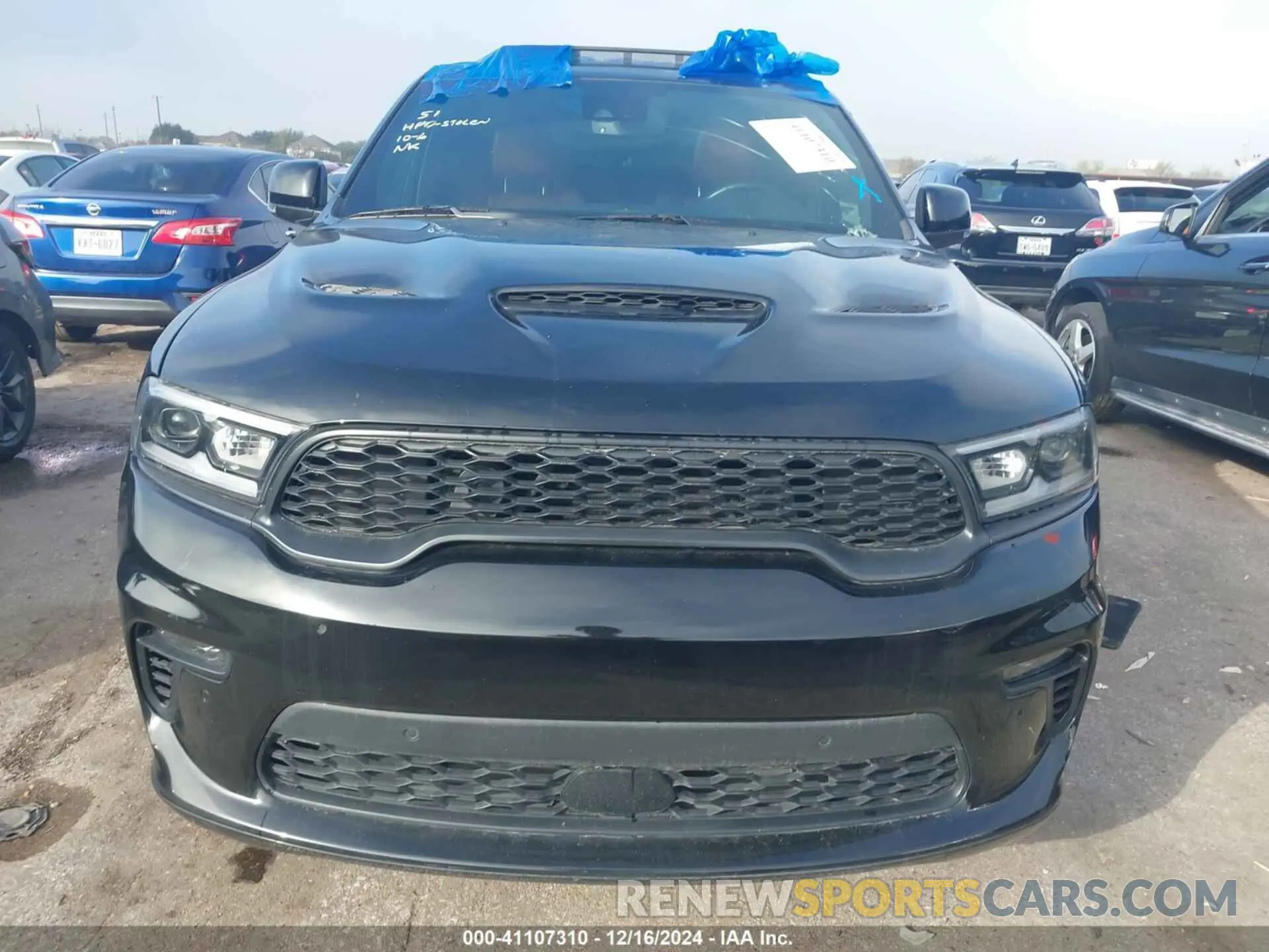 11 fotografías del automóvil dañado 1C4SDJGJXNC135543 DODGE DURANGO 2022