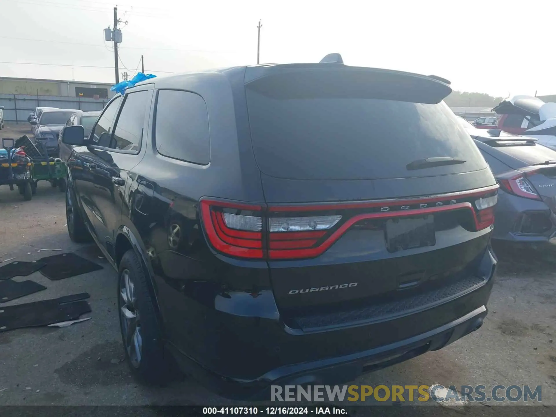 3 fotografías del automóvil dañado 1C4SDJGJXNC135543 DODGE DURANGO 2022