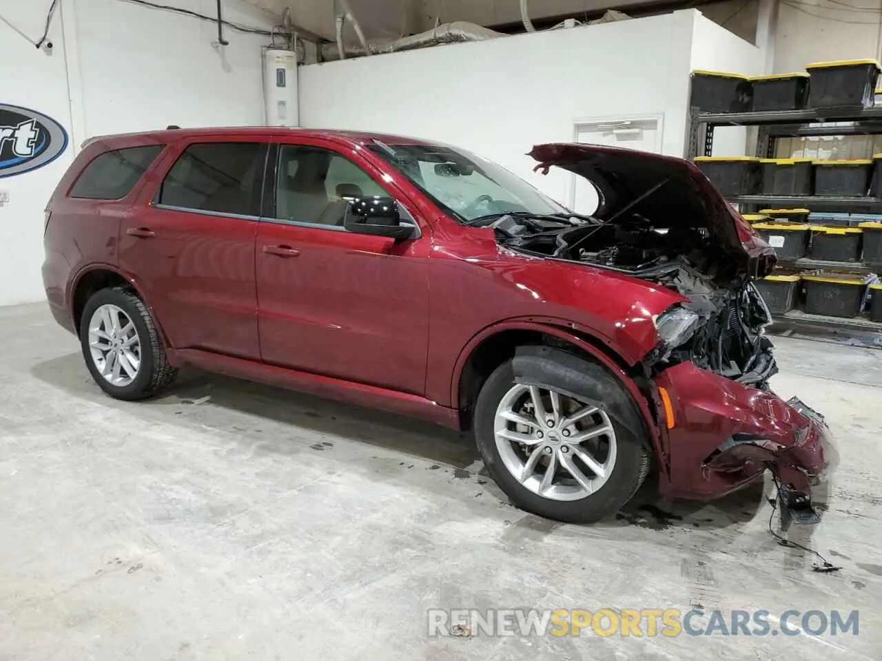 4 fotografías del automóvil dañado 1C4RDJDG2PC617644 DODGE DURANGO 2023