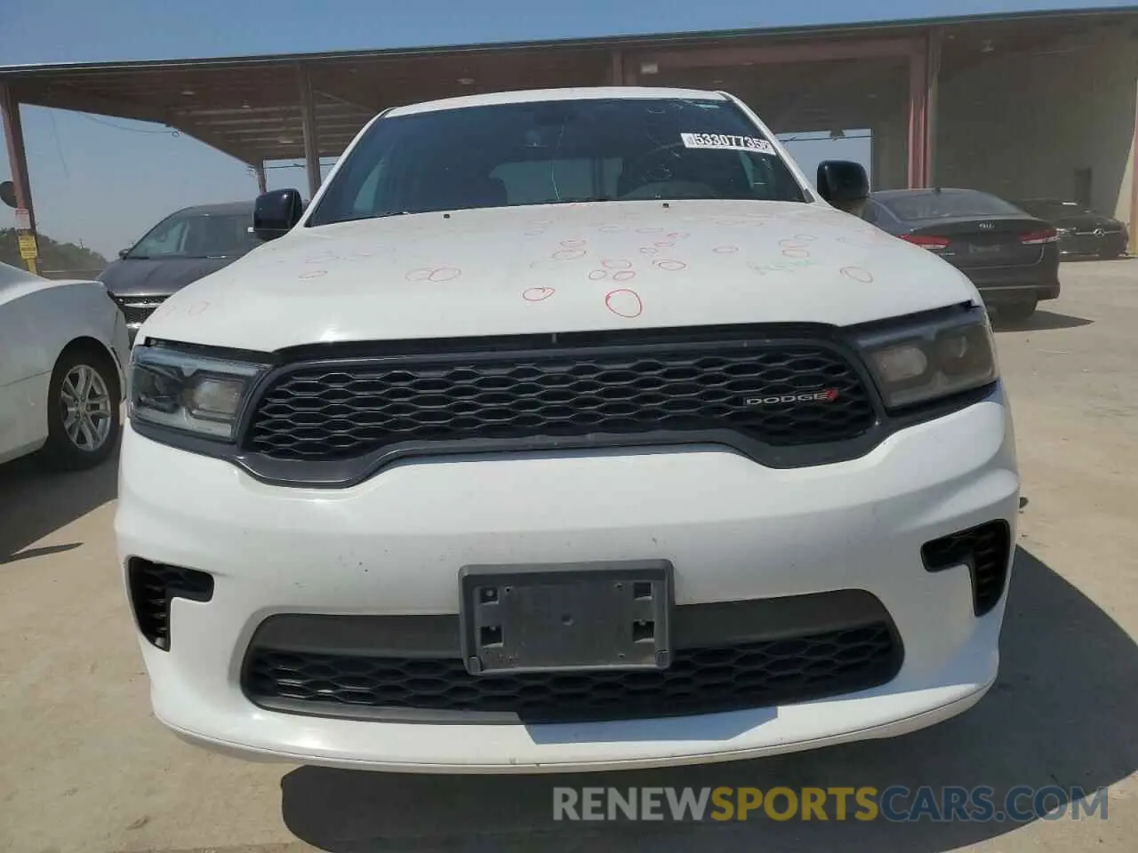 5 fotografías del automóvil dañado 1C4RDJDG5PC585580 DODGE DURANGO 2023