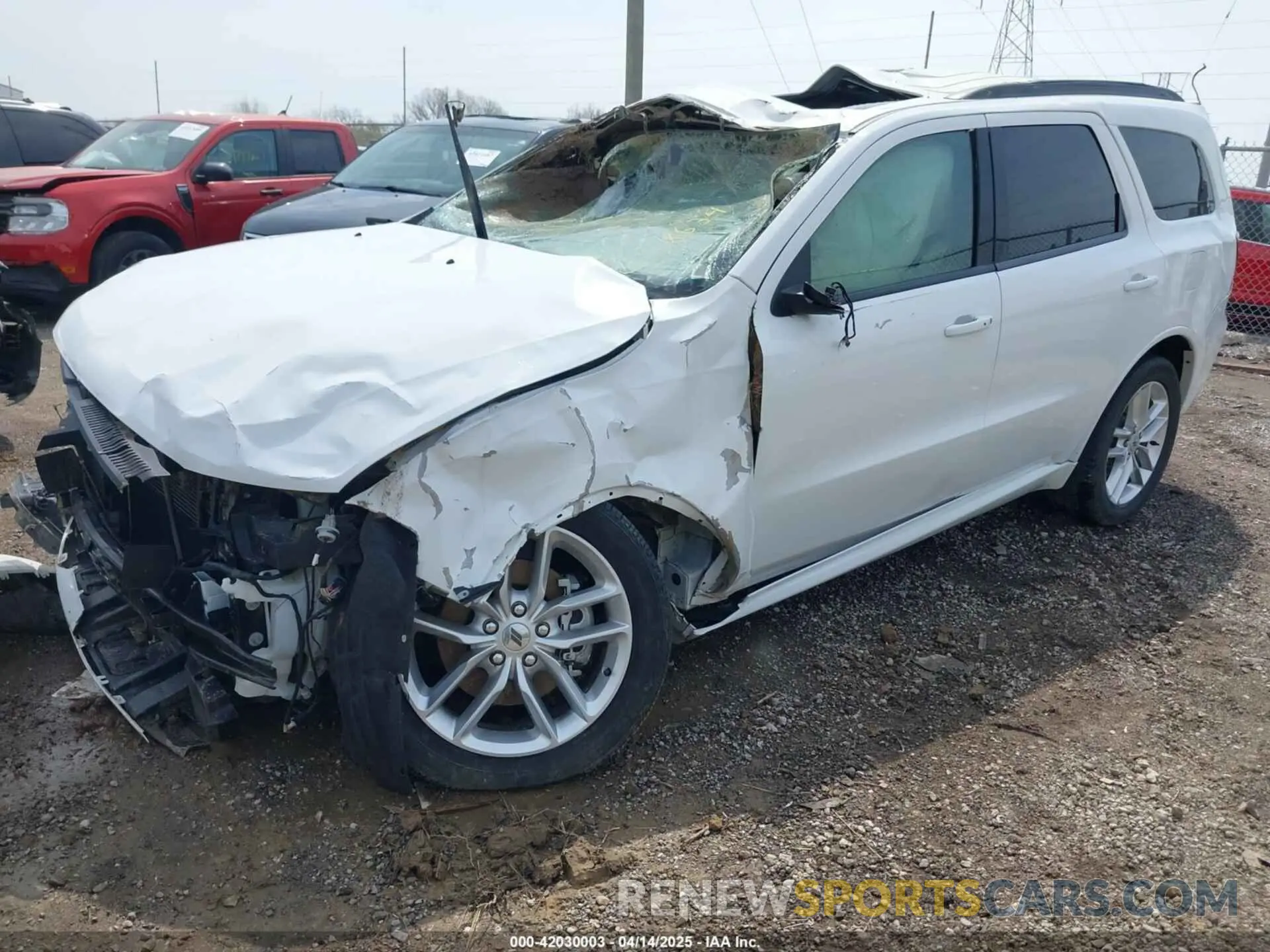 2 fotografías del automóvil dañado 1C4RDJDGXPC582271 DODGE DURANGO 2023