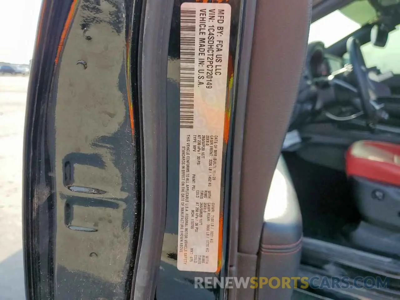 13 fotografías del automóvil dañado 1C4SDHCT2PC720149 DODGE DURANGO 2023