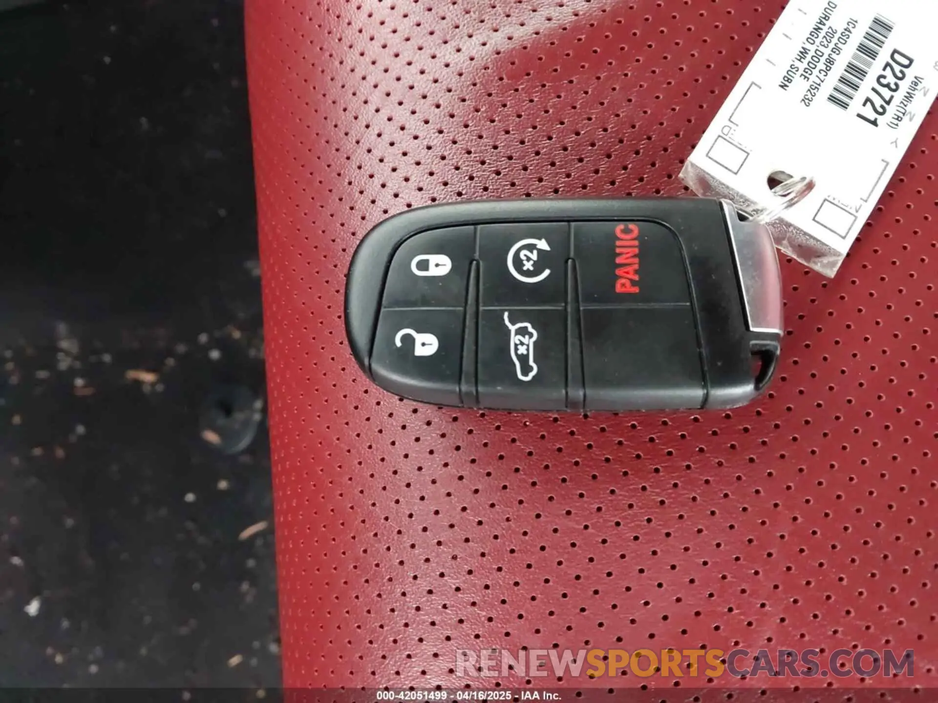 9 fotografías del automóvil dañado 1C4SDJGJ8PC715232 DODGE DURANGO 2023