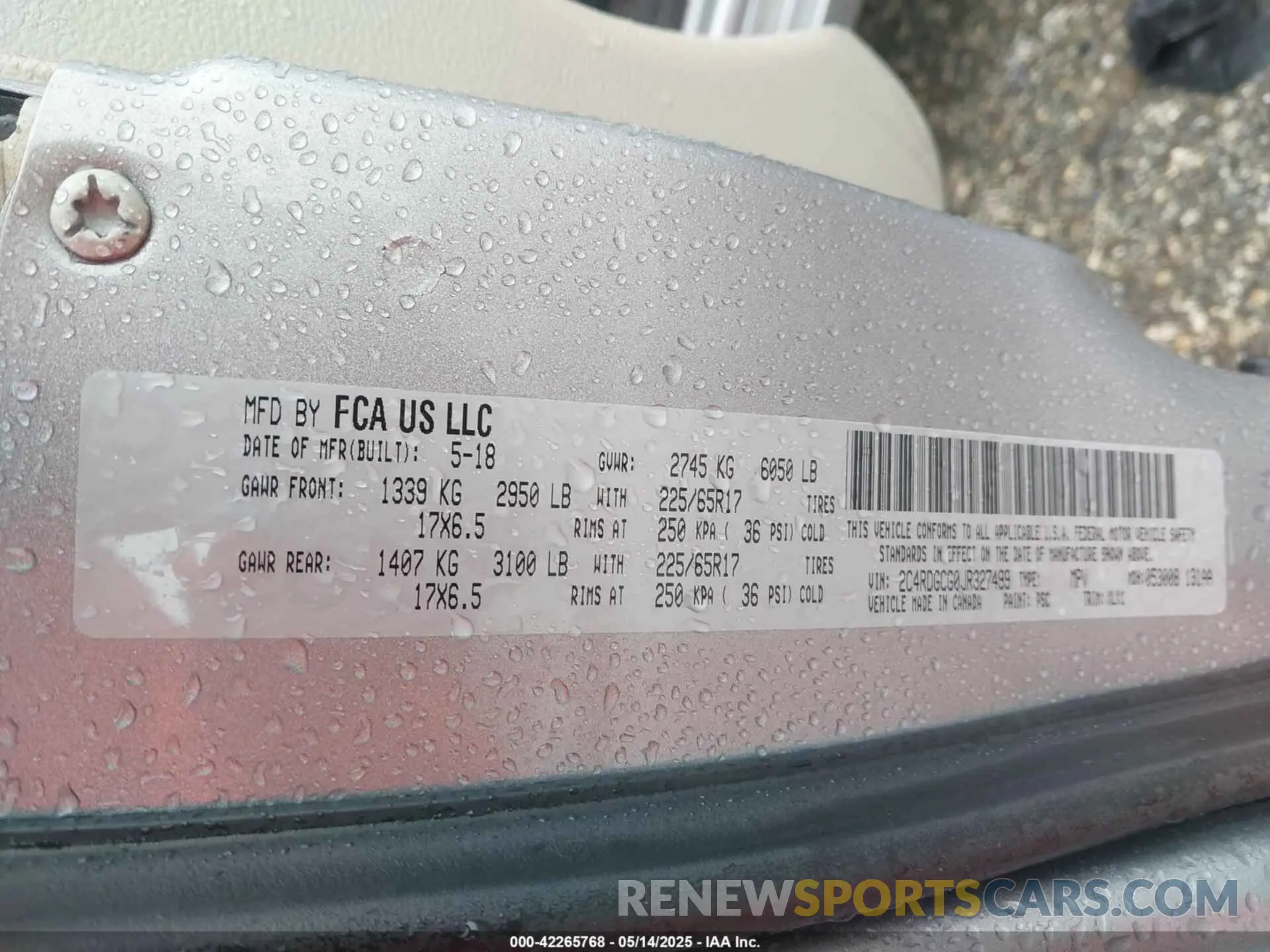 9 fotografías del automóvil dañado 2C4RDGBG0KR585976 DODGE GRAND CARAVAN 2019