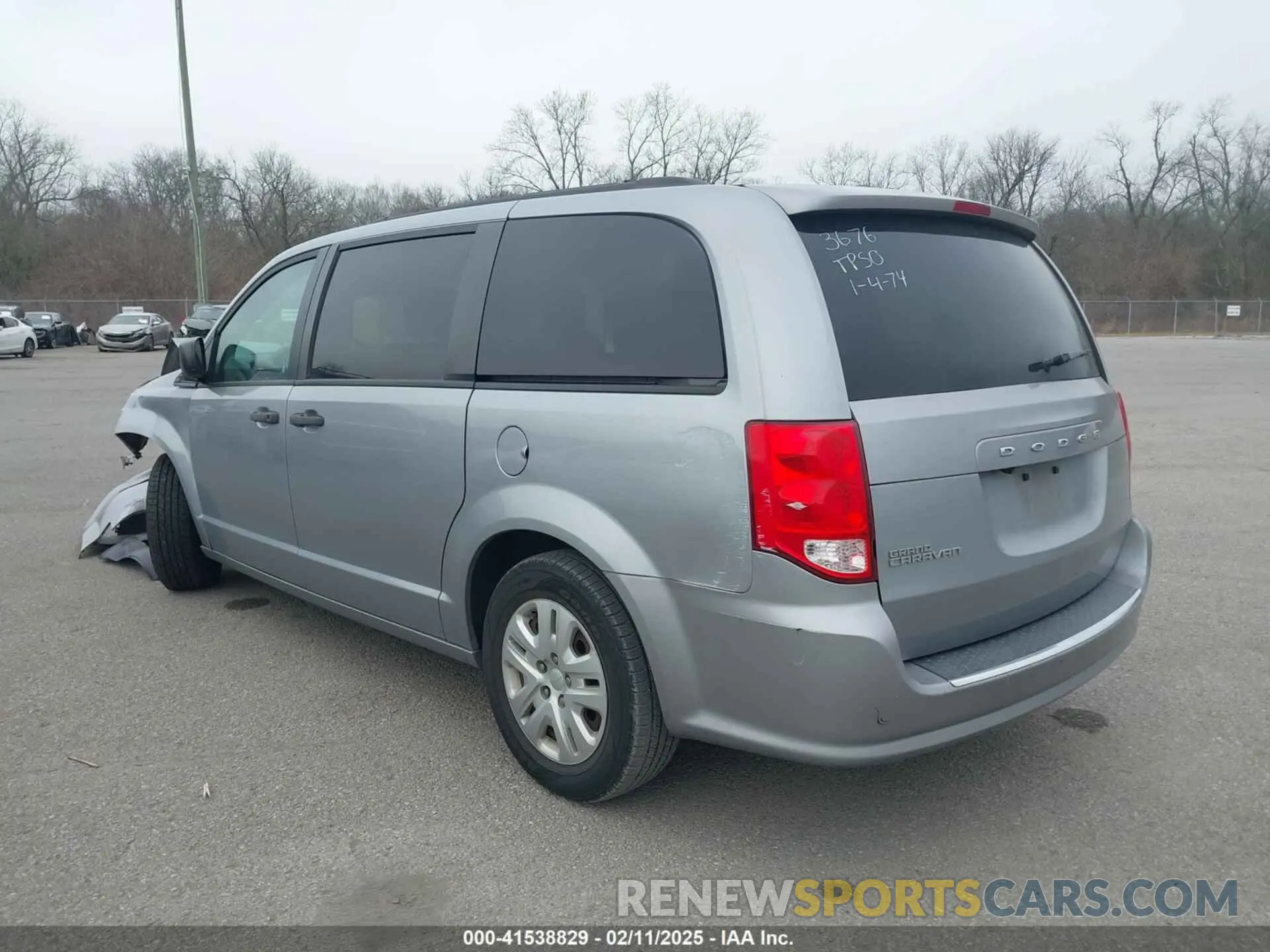3 fotografías del automóvil dañado 2C4RDGBG2KR547780 DODGE GRAND CARAVAN 2019