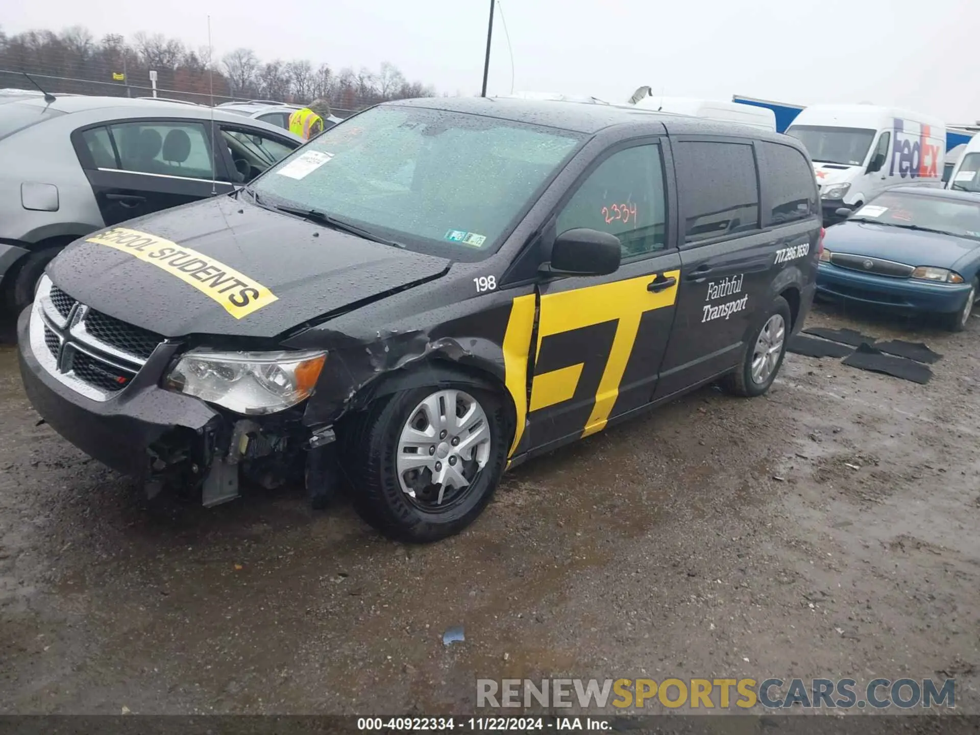 2 fotografías del automóvil dañado 2C4RDGBG3KR757062 DODGE GRAND CARAVAN 2019