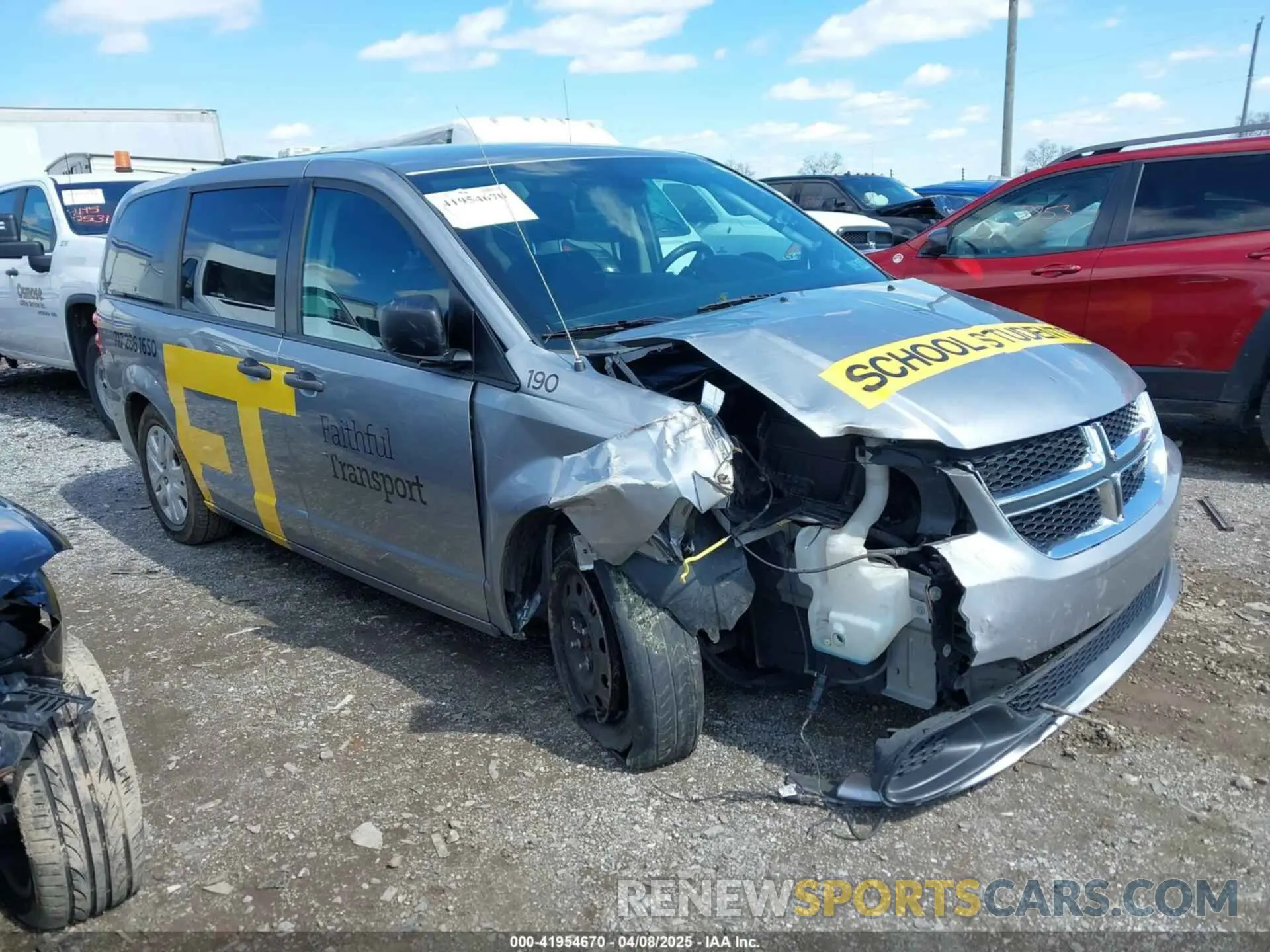 1 fotografías del automóvil dañado 2C4RDGBG4KR685000 DODGE GRAND CARAVAN 2019