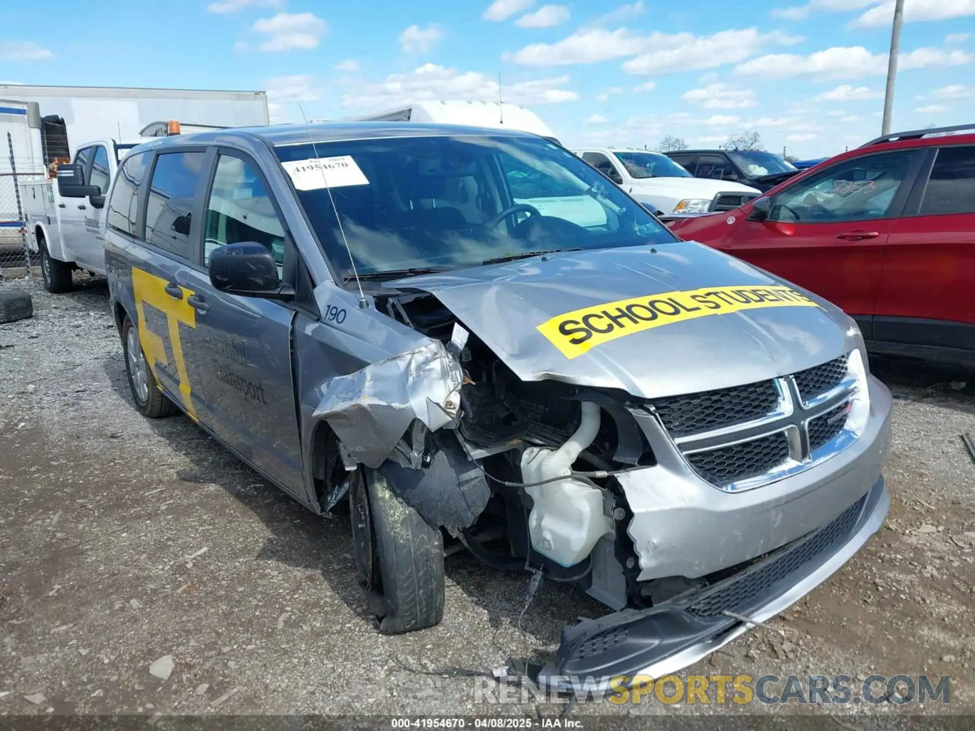 6 fotografías del automóvil dañado 2C4RDGBG4KR685000 DODGE GRAND CARAVAN 2019