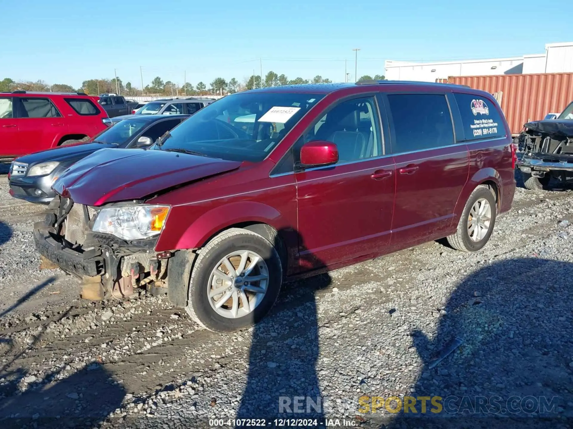 2 fotografías del automóvil dañado 2C4RDGCG2KR620130 DODGE GRAND CARAVAN 2019