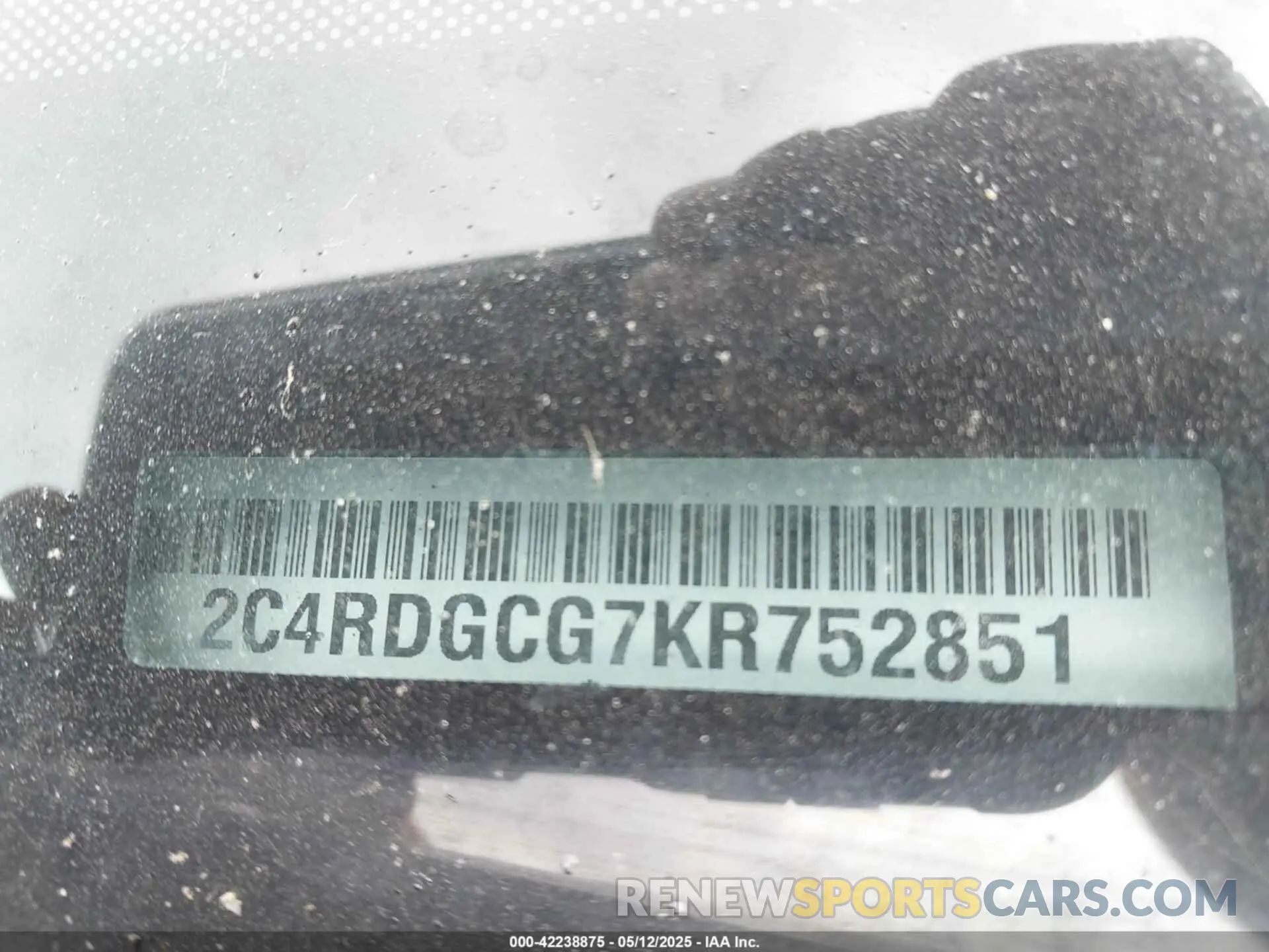 9 fotografías del automóvil dañado 2C4RDGCG7KR752851 DODGE GRAND CARAVAN 2019